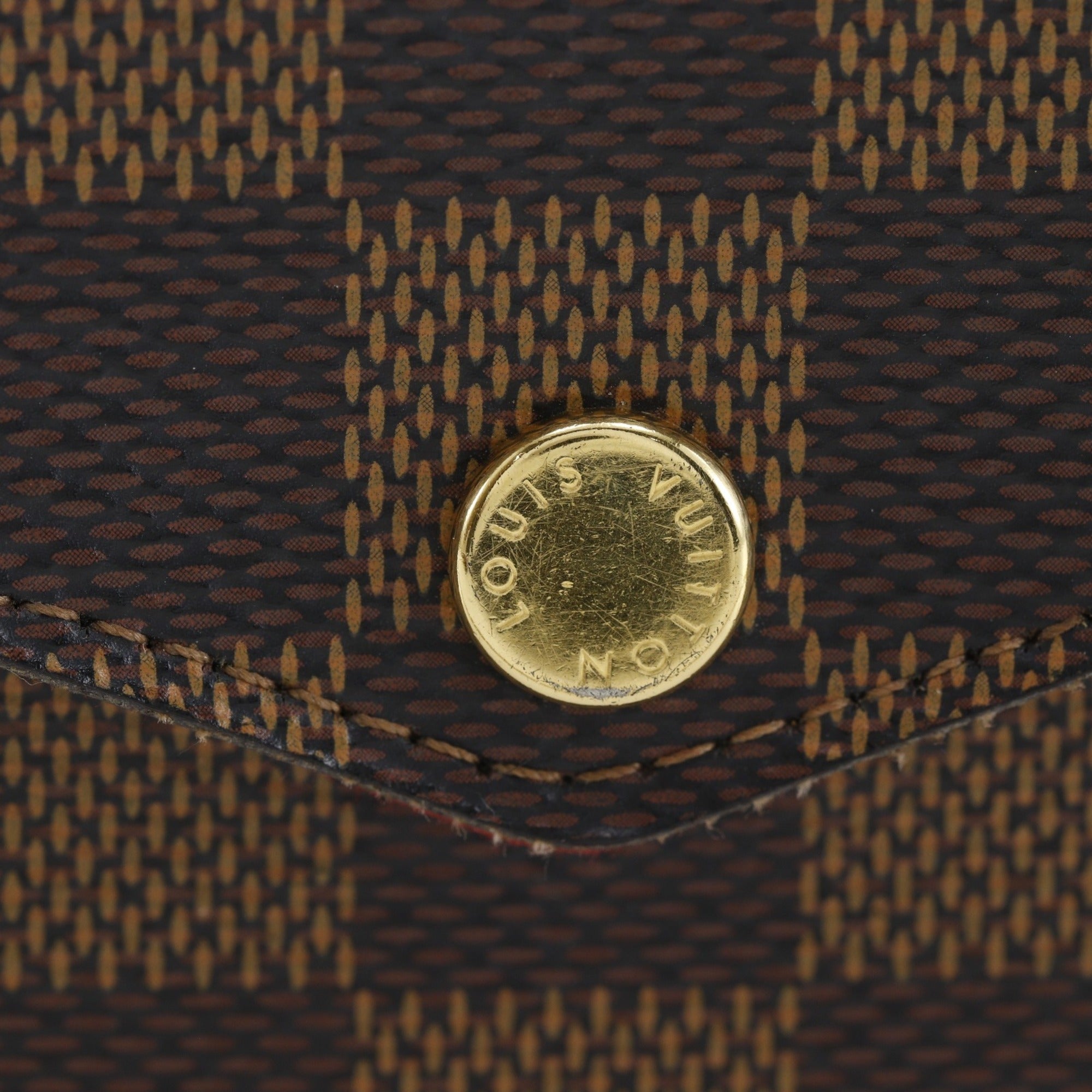 Louis Vuitton Brown Damier Canvas Pochette Pouch Shoulder Bag (Pre-Owned)