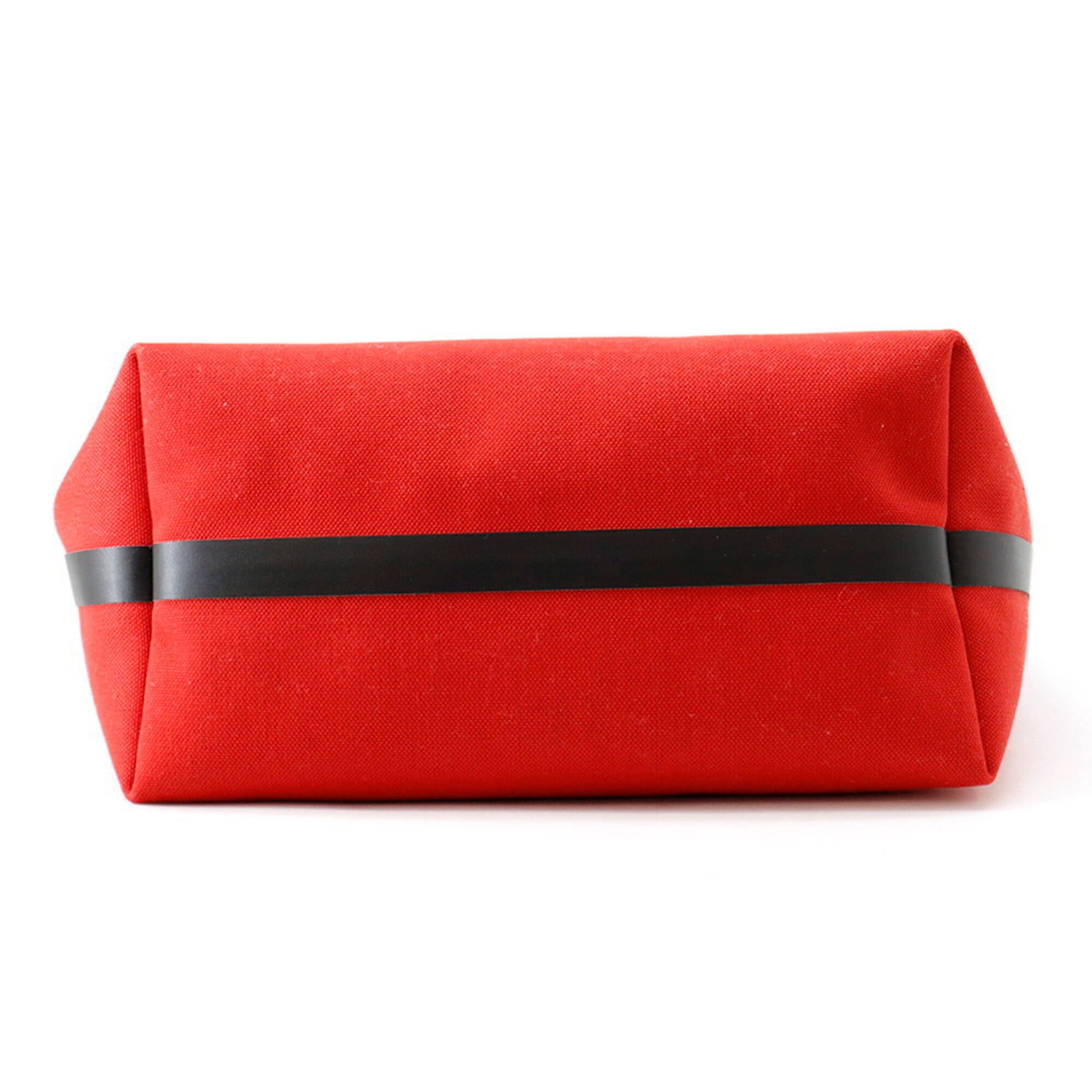 Salvatore Ferragamo Black Red Color Canvas Leather Tote Bag (Pre-Owned)