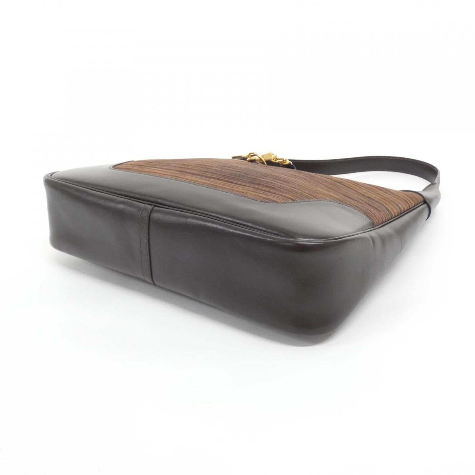 Hermes Chocolat Vibrato Leather Box Calf Leather Shoulder Bag (Pre-Owned)