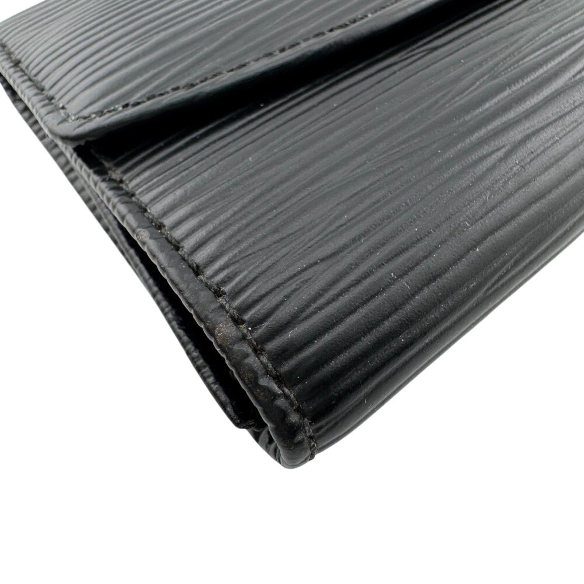 Louis Vuitton Black Leather Coin Purse/Coin Case (Pre-Owned)