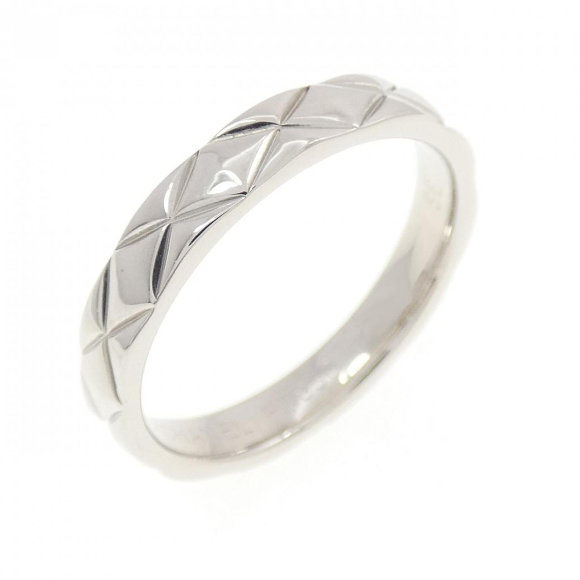 Chanel Platinum Platinum 950 Band Ring (Pre-Owned)