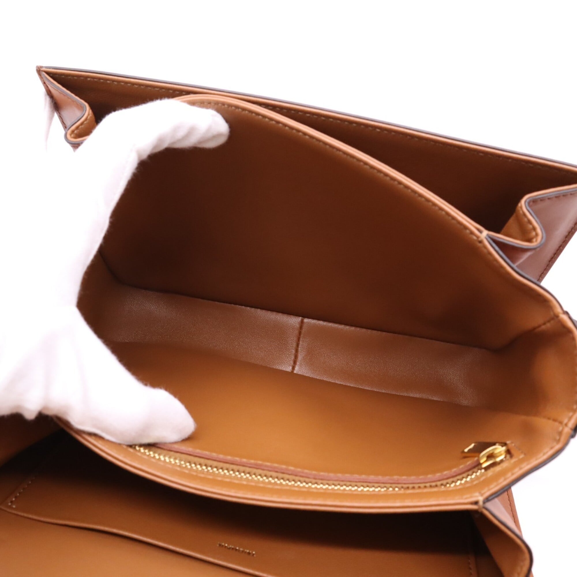 Celine Beige Brown Canvas Leather Shoulder Bag (Pre-Owned)