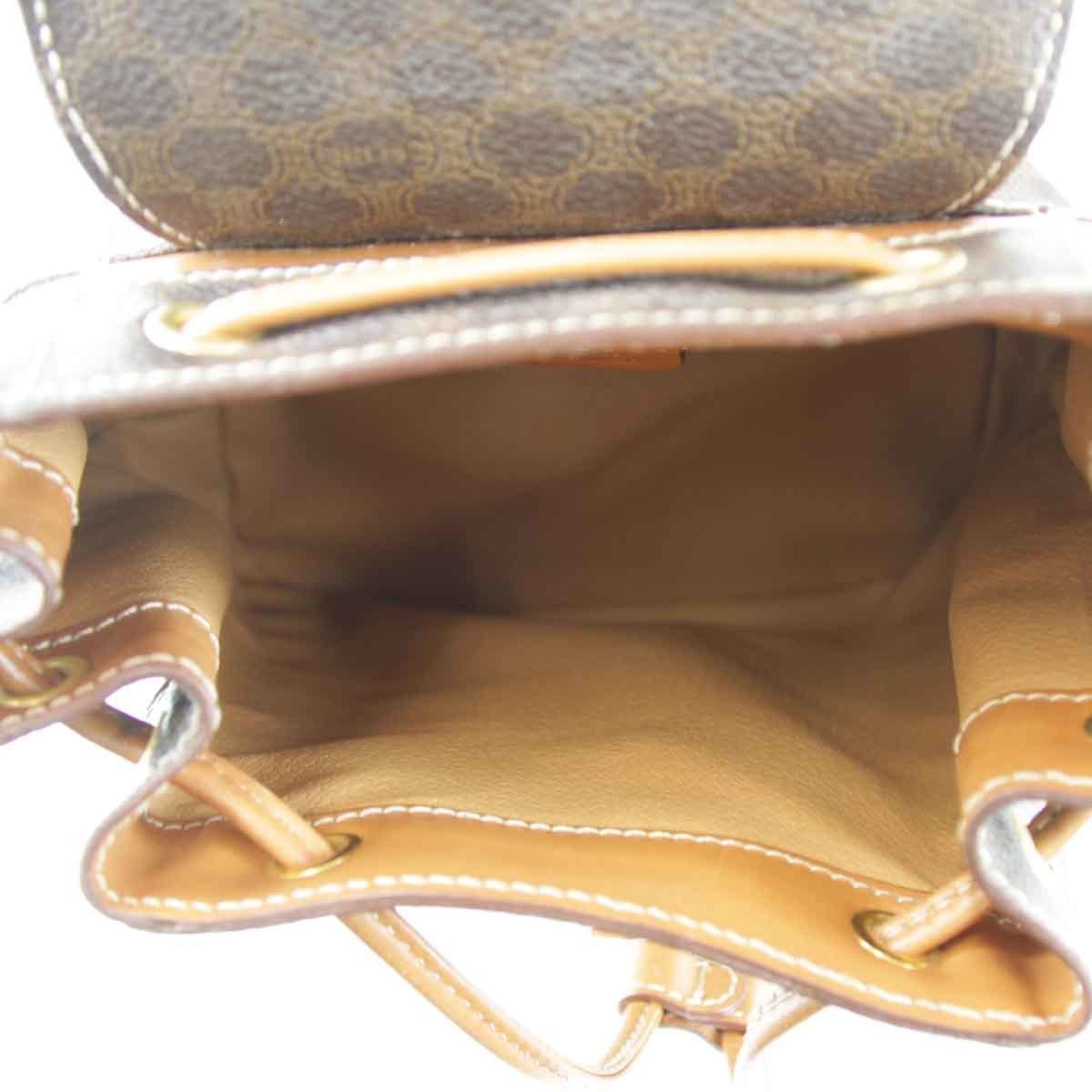Celine Brown Pvc Leather Backpack (Pre-Owned)