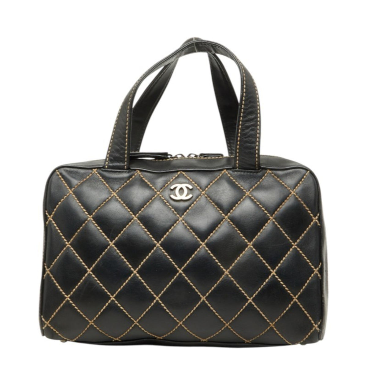 Chanel Black Leather Handbag Pouch (Pre-Owned)