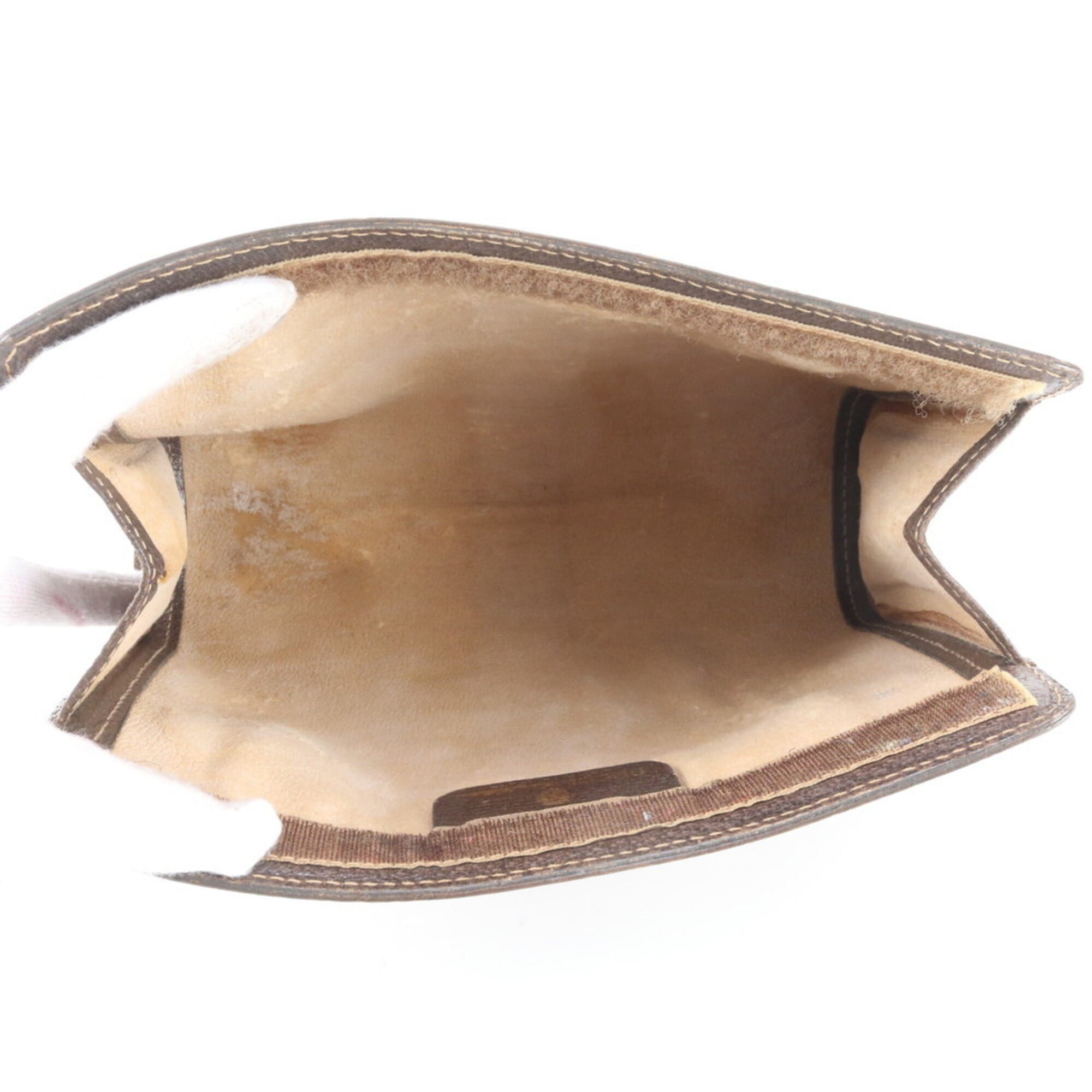 Gucci Brown Gg Supreme Handbag Pouch (Pre-Owned)