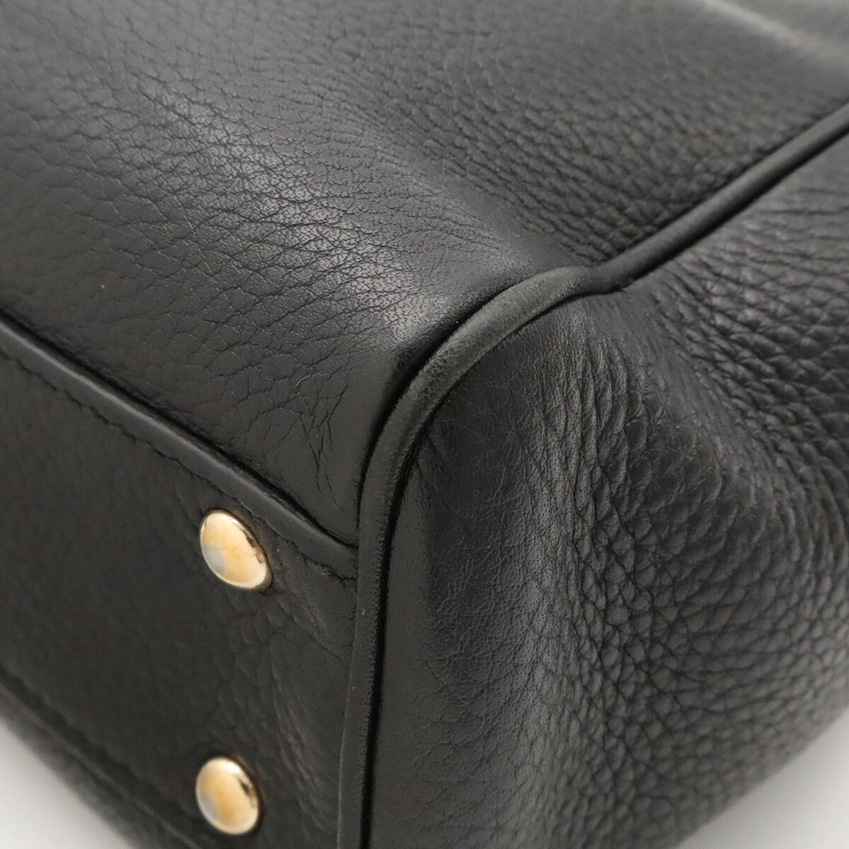 Gucci Black Leather Bamboo Handbag Shoulder Bag (Pre-Owned)