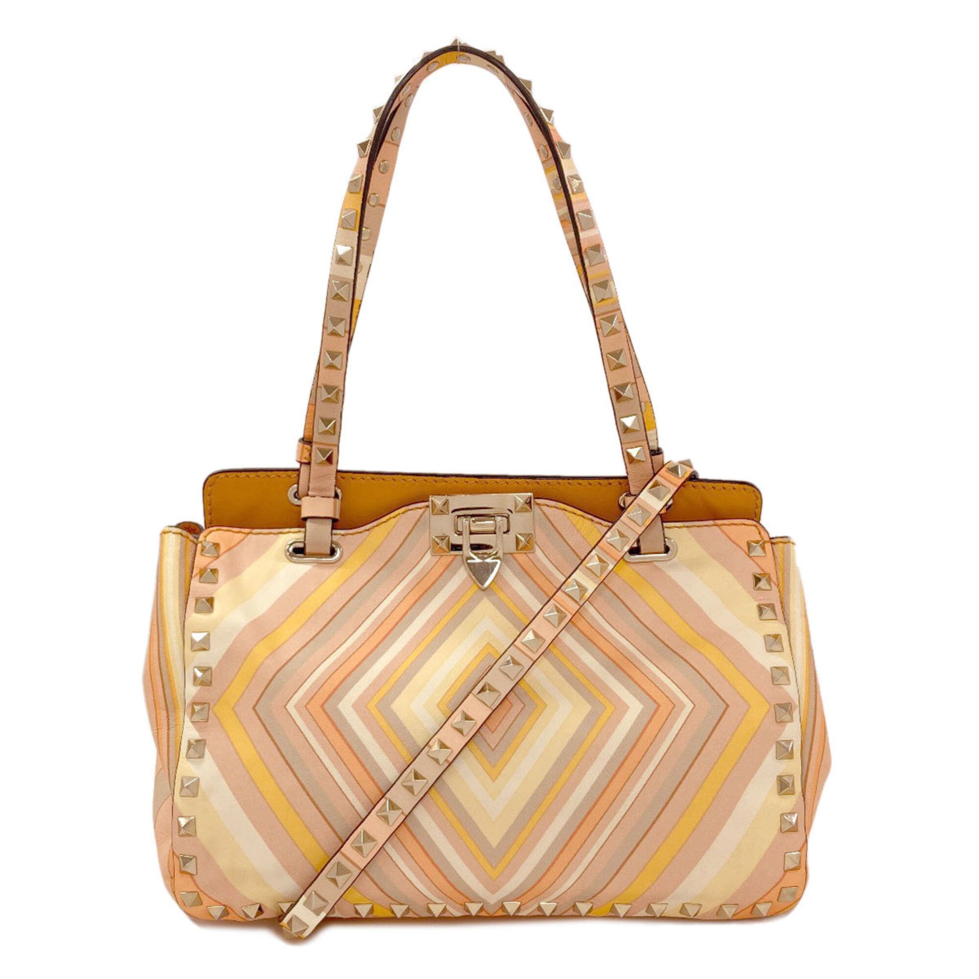 Unspecified Orange Leather Handbag (Pre-Owned)