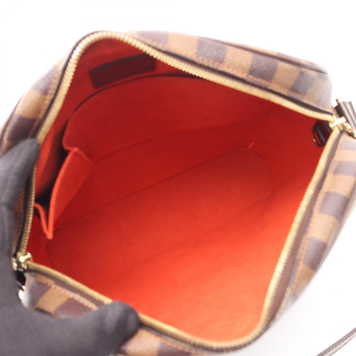 Louis Vuitton Brown Ebene Coated Canvas Leather Damier Canvas Handbag Shoulder Bag (Pre-Owned)