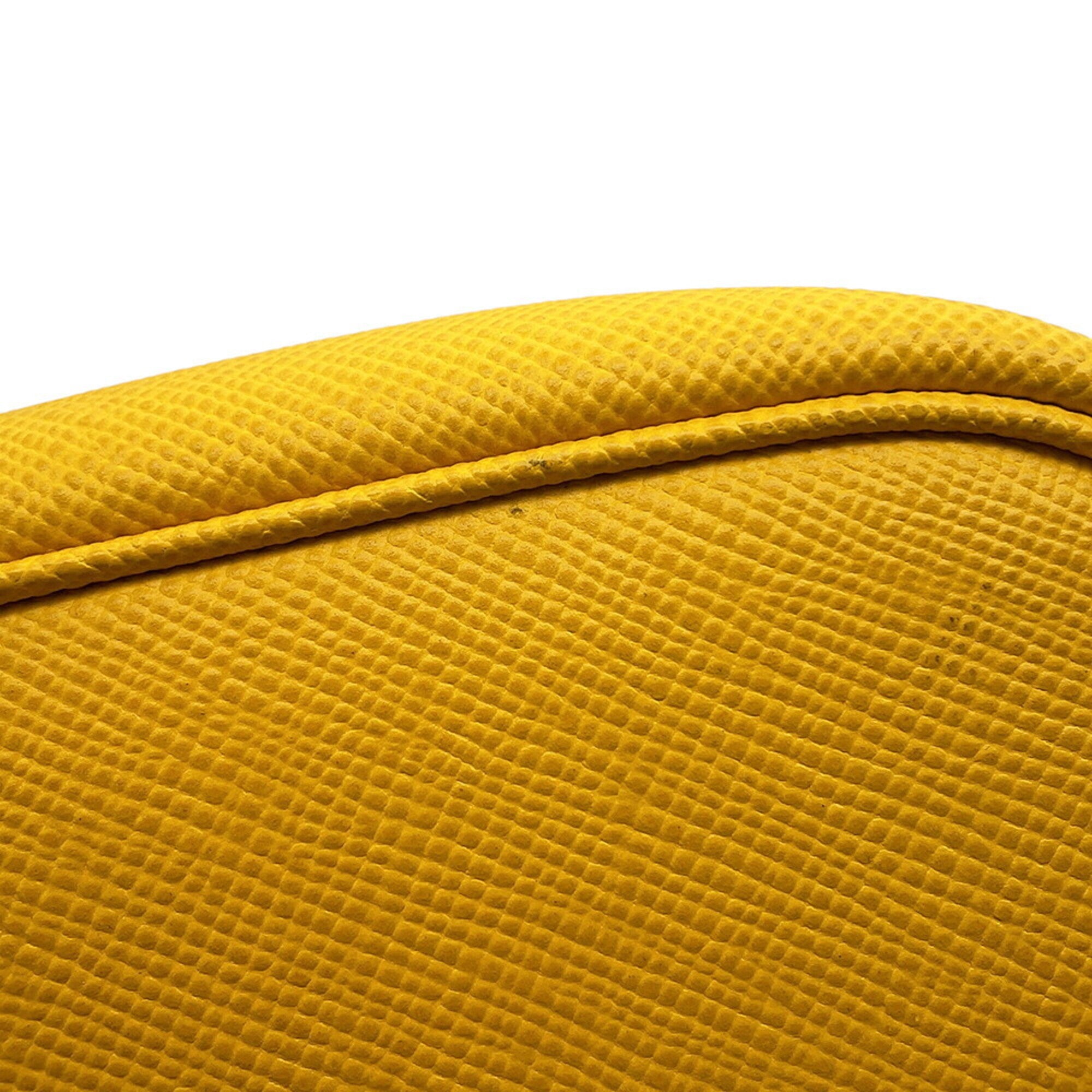 Prada Yellow Leather Handbag (Pre-Owned)