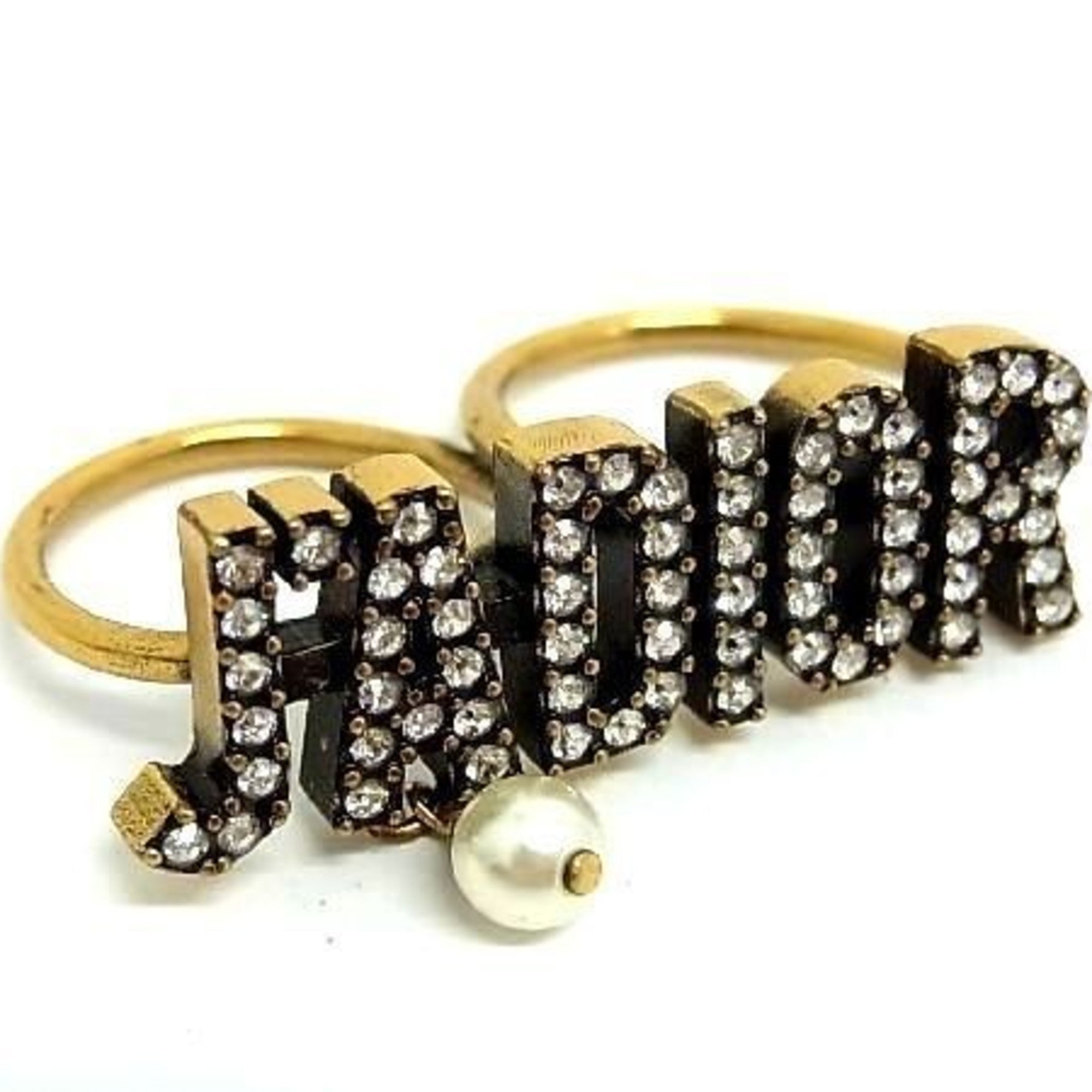 Christian Dior Gold Metal Band Ring (Pre-Owned)