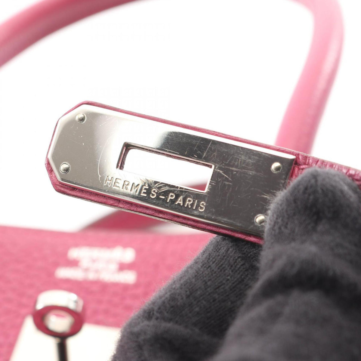 Hermes Pink Togo Leather Handbag (Pre-Owned)