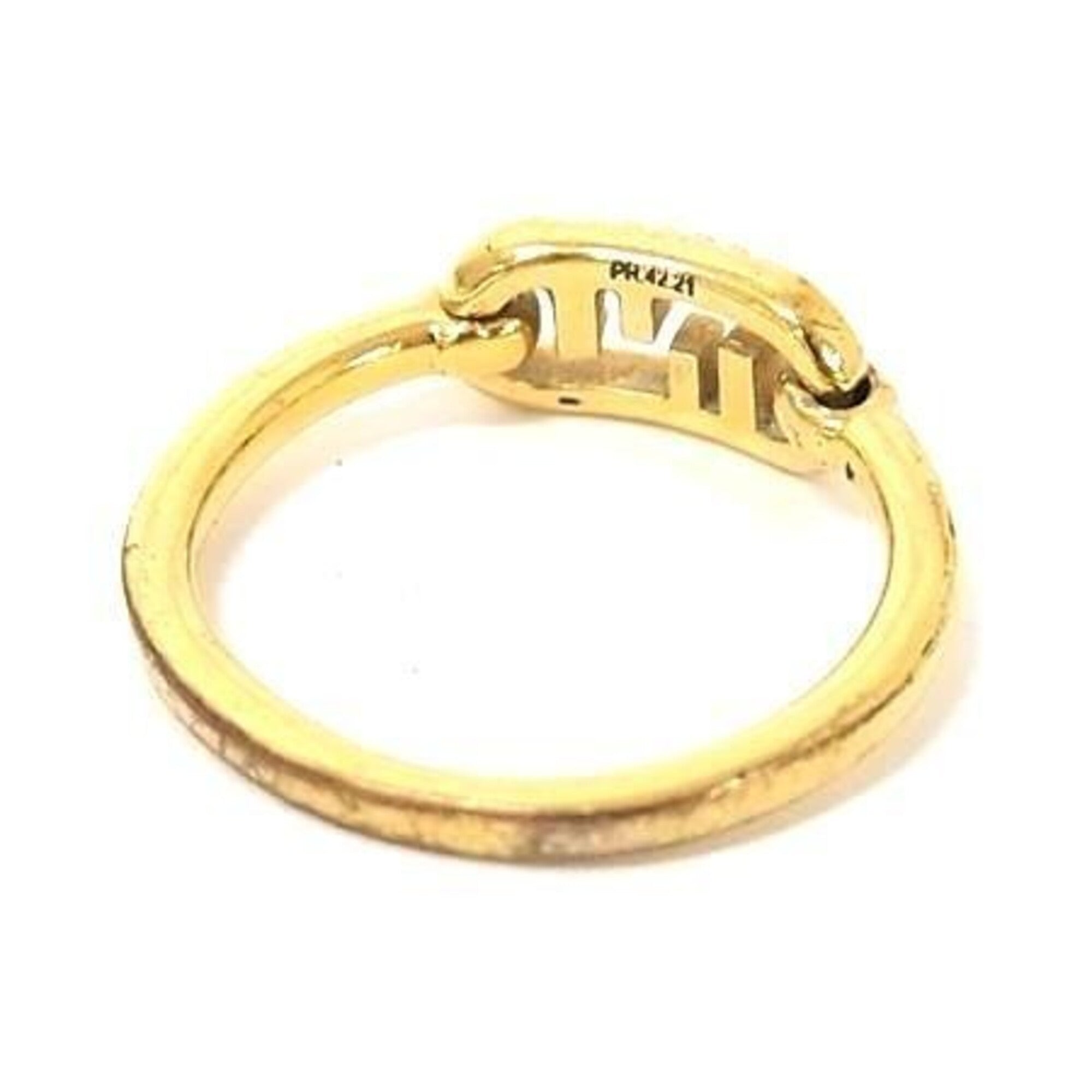 Fendi Gold Metal Band Ring (Pre-Owned)