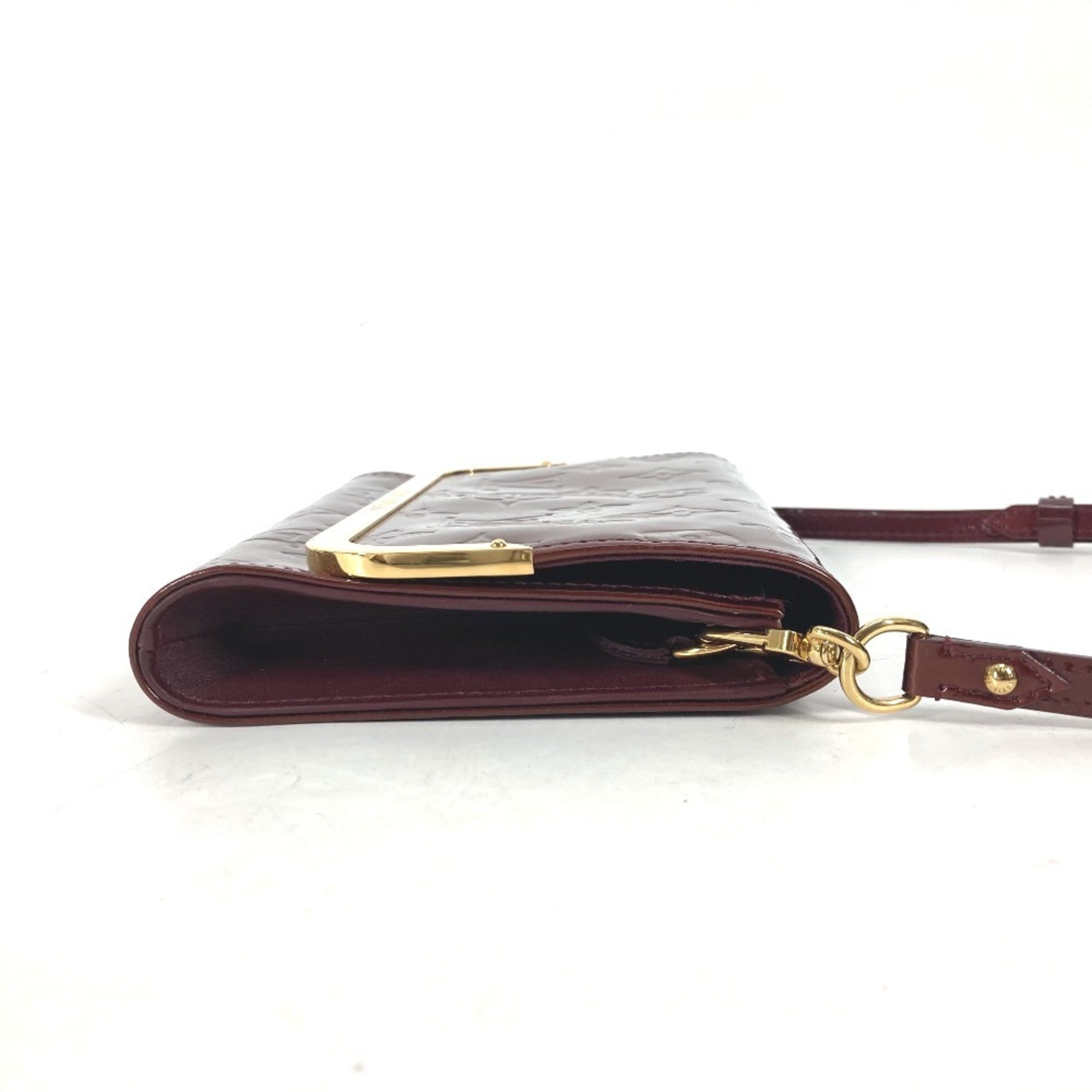 Louis Vuitton Monogram Vernis Purple Rouge Fauviste Monogram Vernis Clutch Bag Shoulder Bag (Pre-Owned)