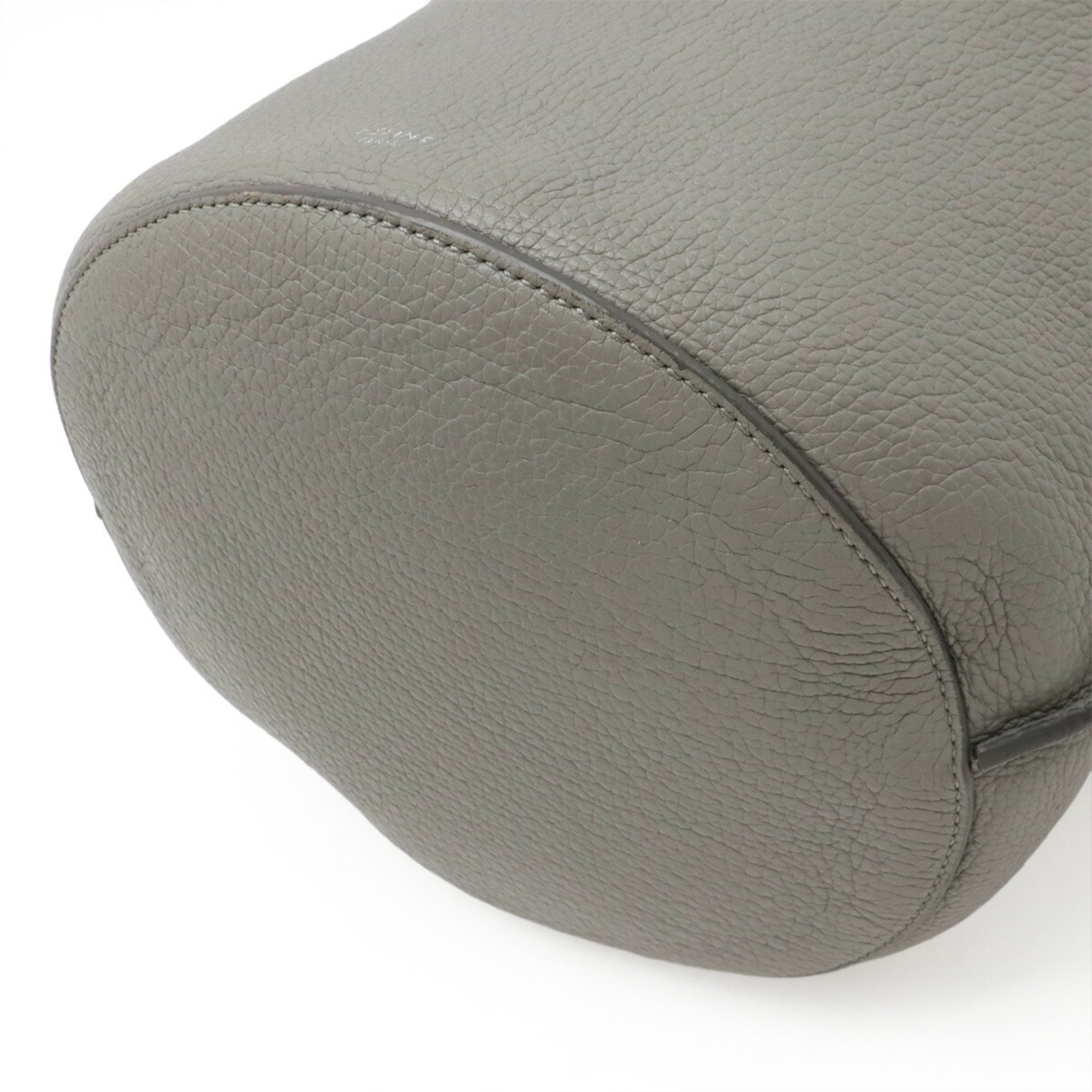 Celine Gray Leather Shoulder Bag (Pre-Owned)