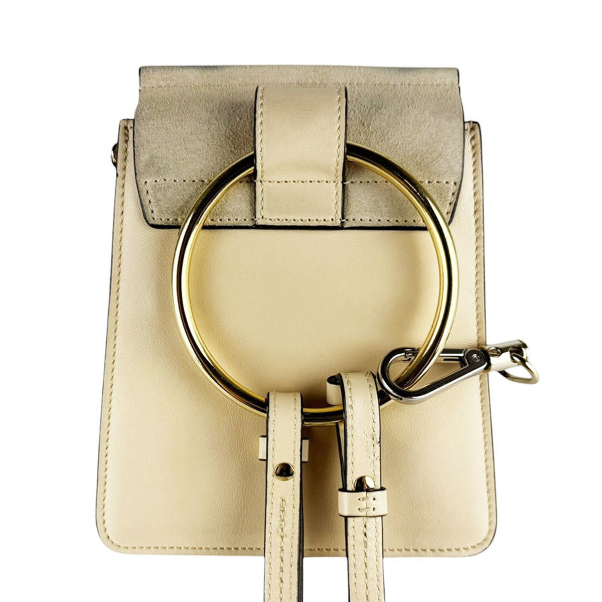 Chloé Beige Leather Suede Shoulder Bag (Pre-Owned)