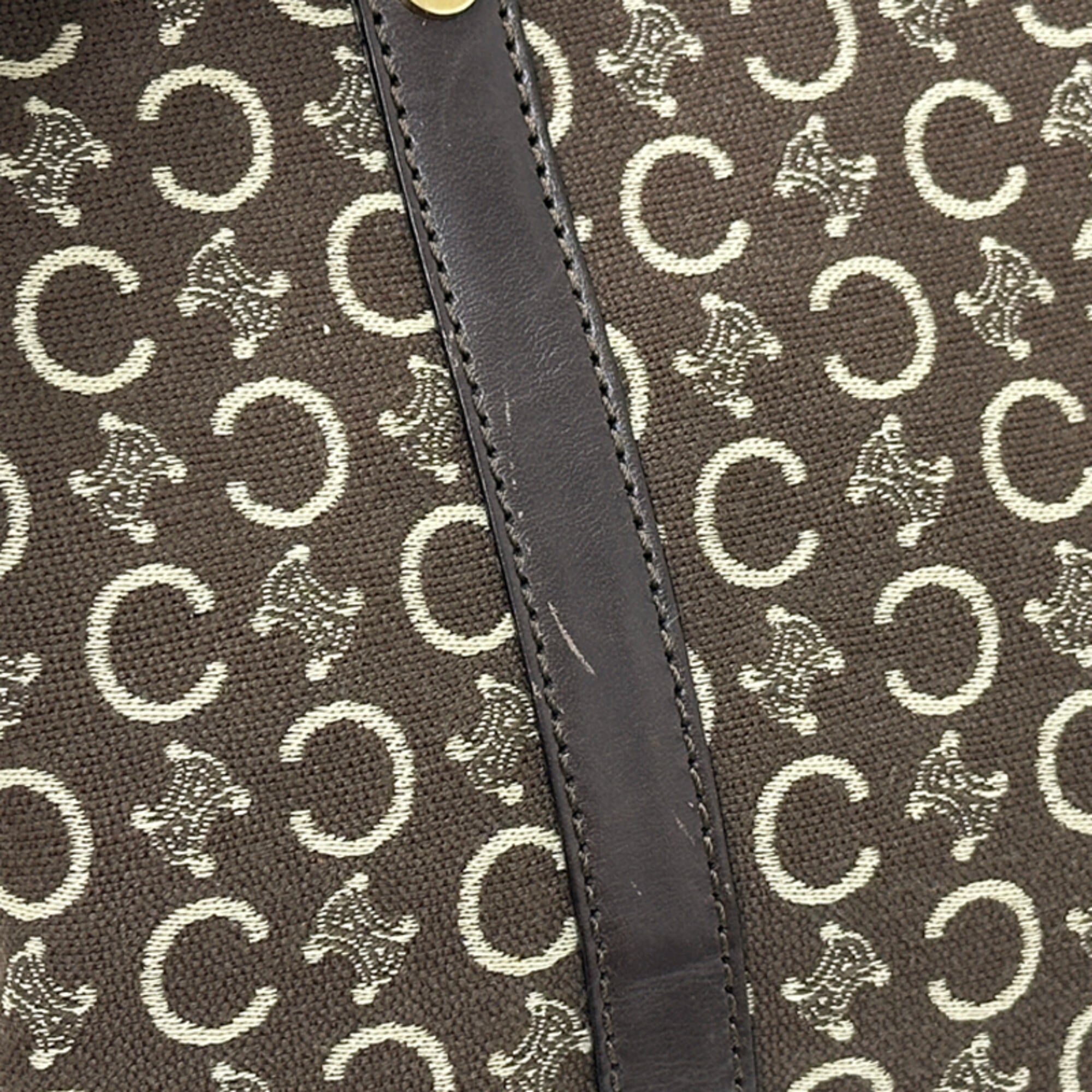 Celine Brown Canvas Handbag (Pre-Owned)