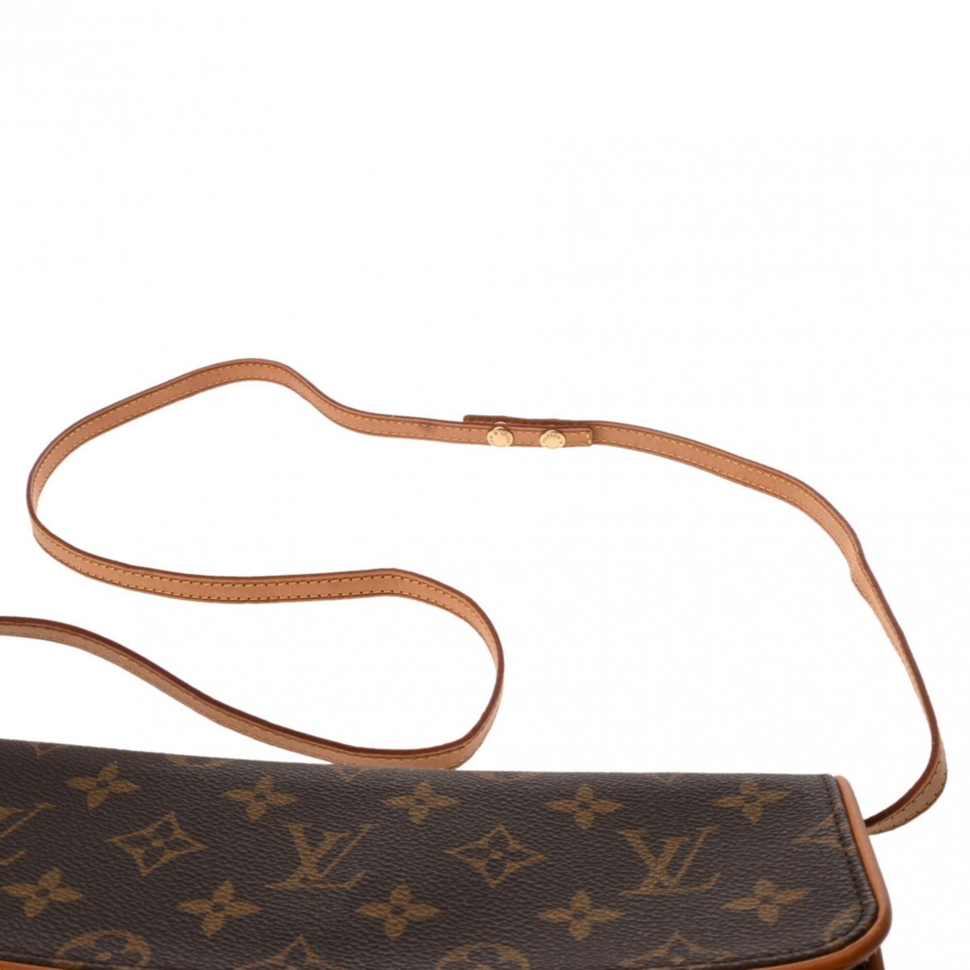 Louis Vuitton Monogram Brown Monogram Pochette Shoulder Bag (Pre-Owned)