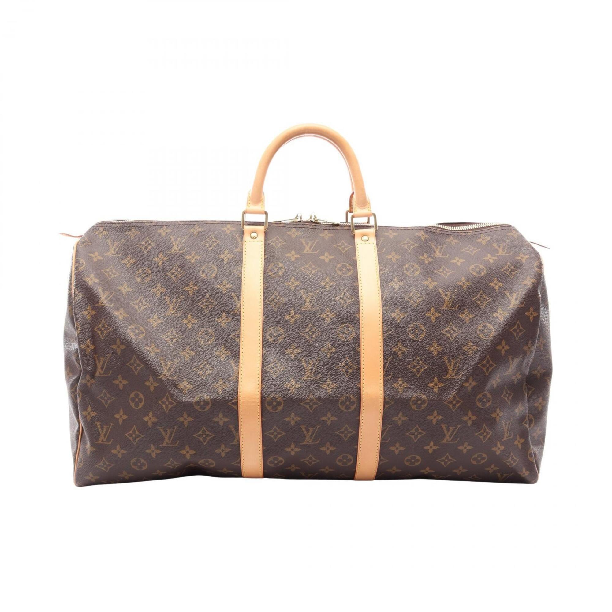 Louis Vuitton Brown Monogram Leather Boston Bag Handbag (Pre-Owned)