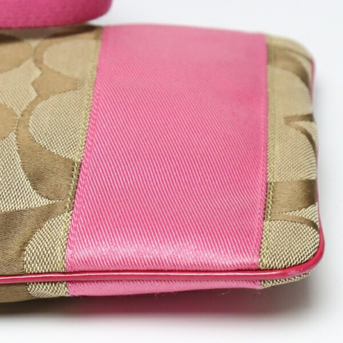 Coach Khaki Pink Leather Shoulder Bag (Pre-Owned)