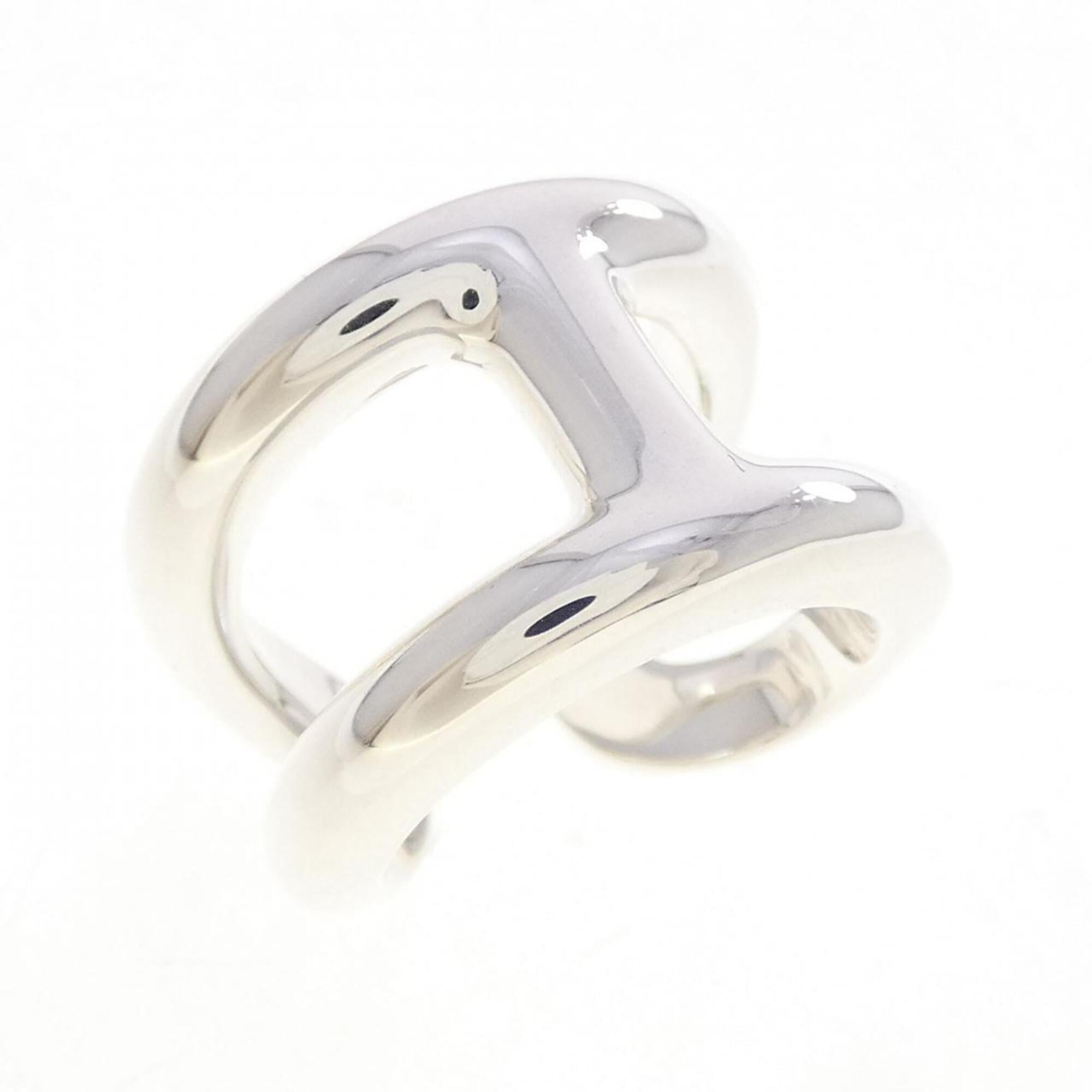 Hermes Silver 925 Band Ring (Pre-Owned)