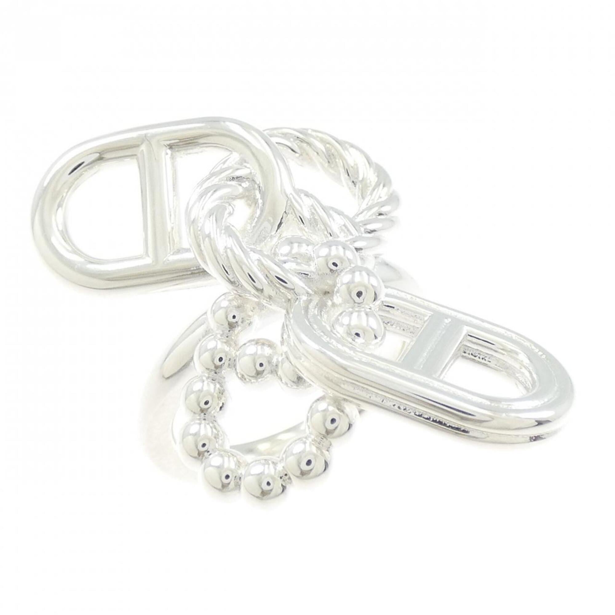 Hermes Silver 925 Band Ring (Pre-Owned)