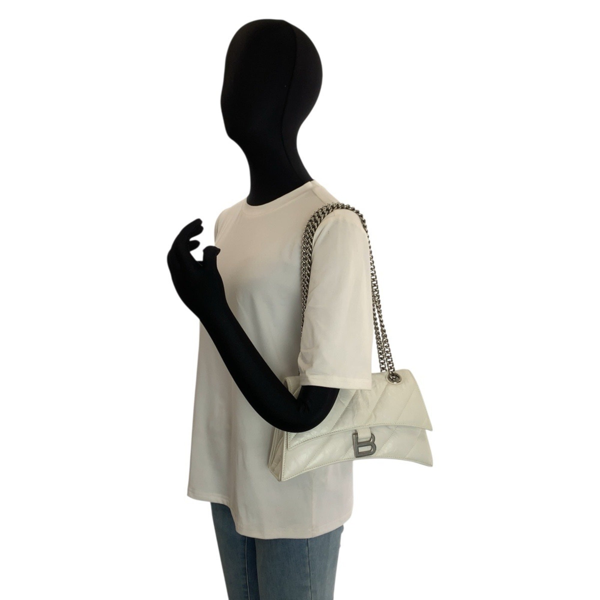 Balenciaga White Leather Shoulder Bag (Pre-Owned)