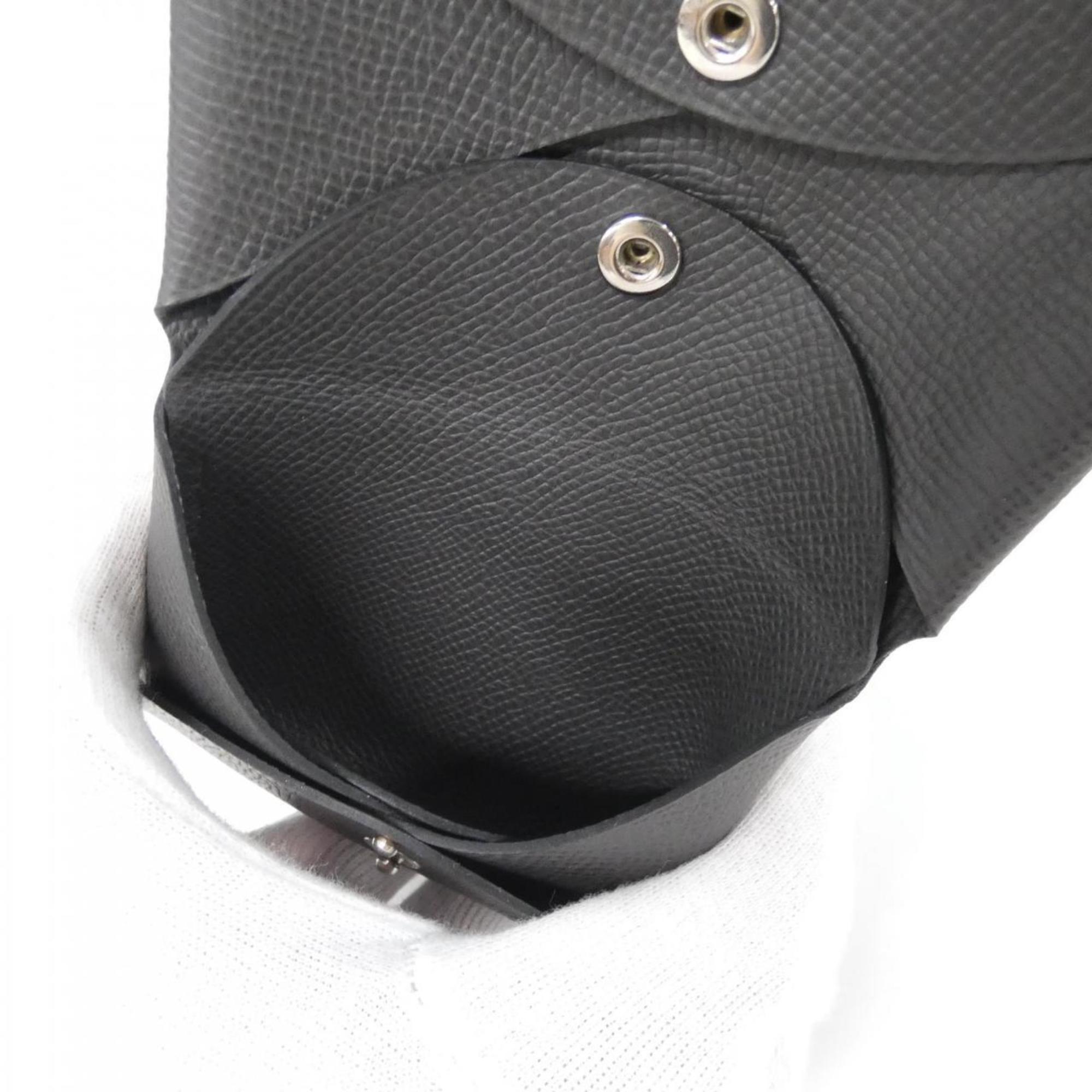 Hermes Dark Gray Graphite Epsom Leather Coin Purse/Coin Case (Pre-Owned)