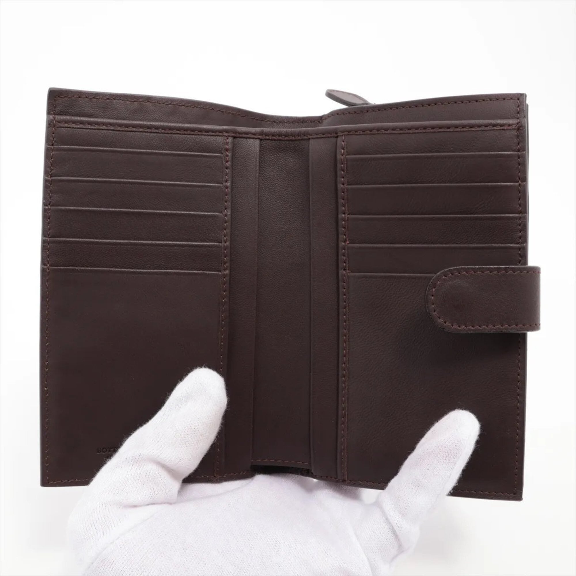 Bottega Veneta Intrecciato Brown Intrecciato Wallet (Bi-Fold) (Pre-Owned)