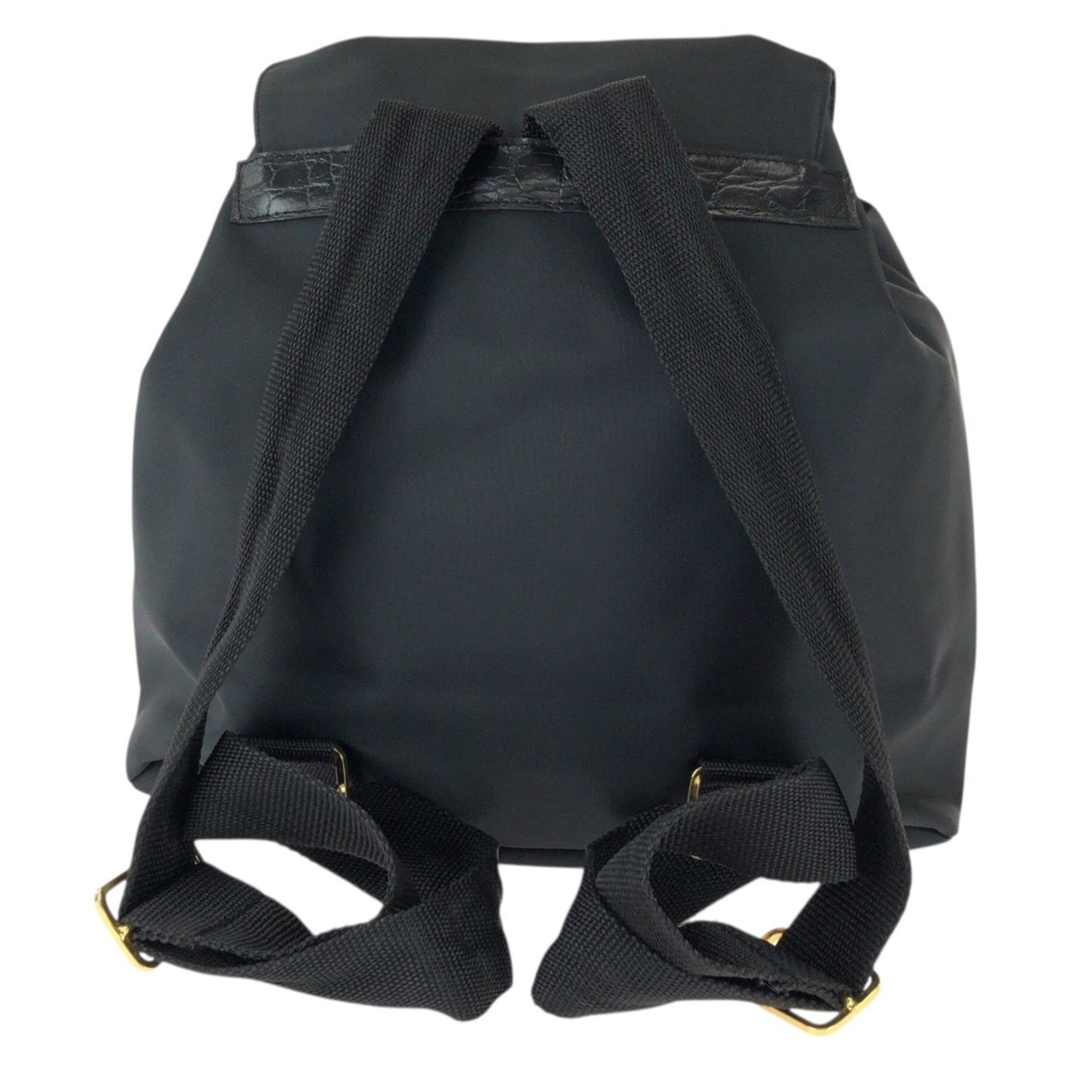Versace Black Nylon Backpack (Pre-Owned)
