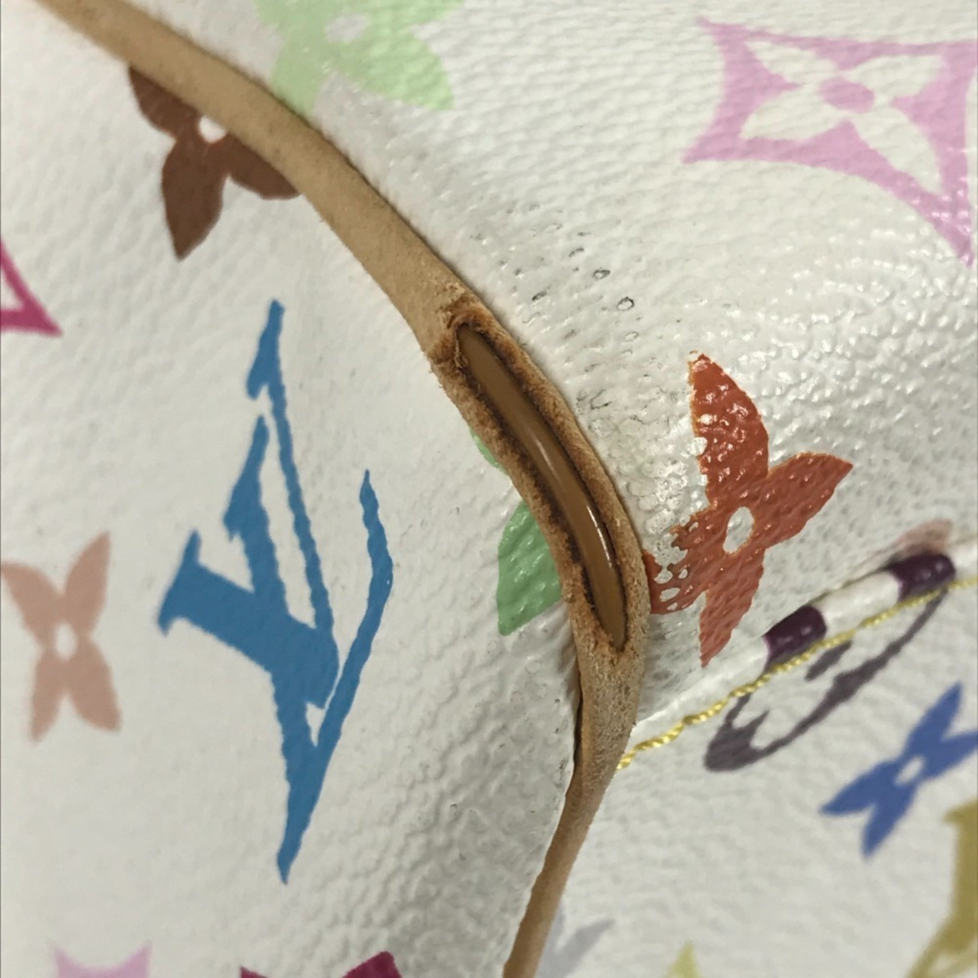 Louis Vuitton Blanc White Monogram Multicolore Shoulder Bag Tote Bag (Pre-Owned)