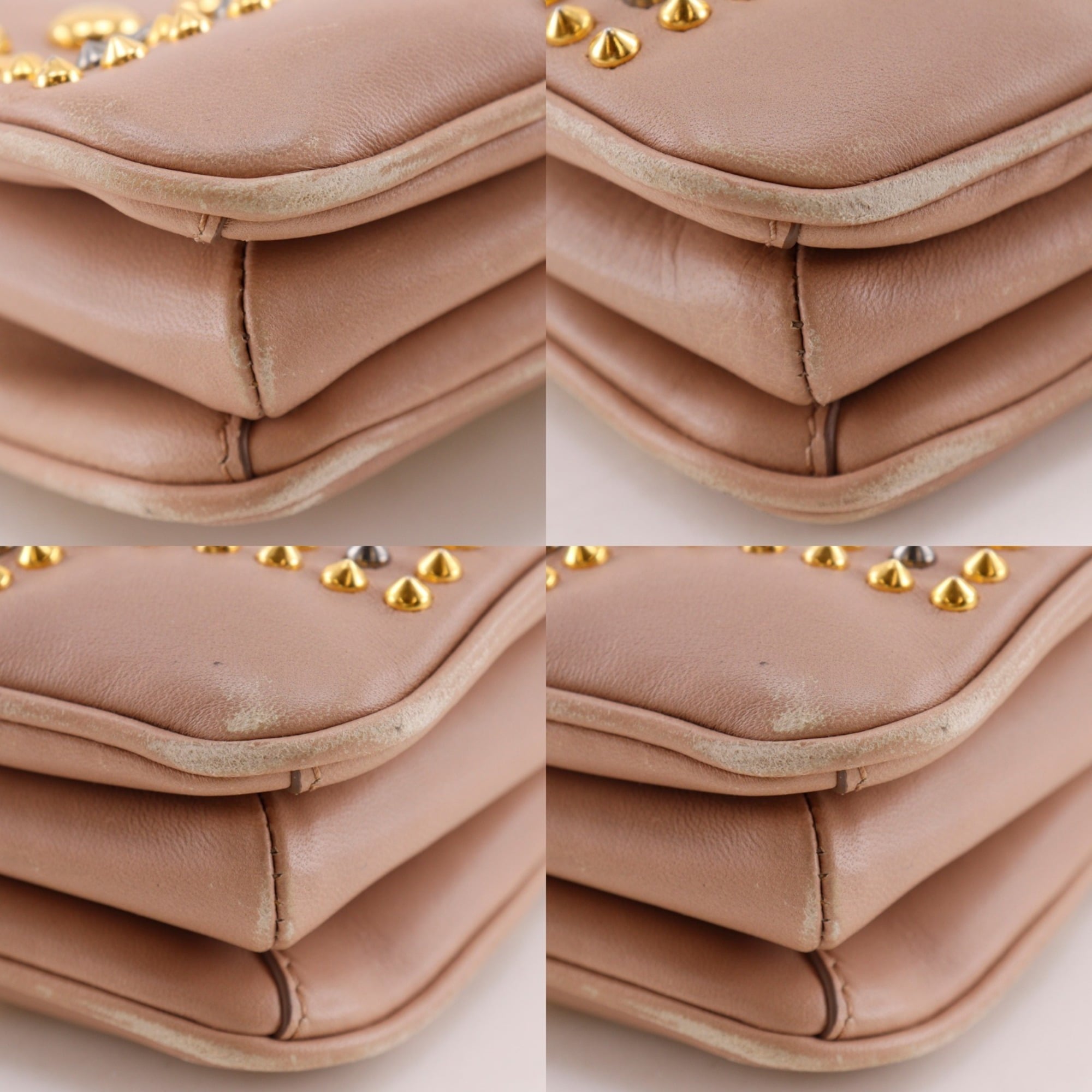 Miu Miu Pink Beige Leather Handbag (Pre-Owned)