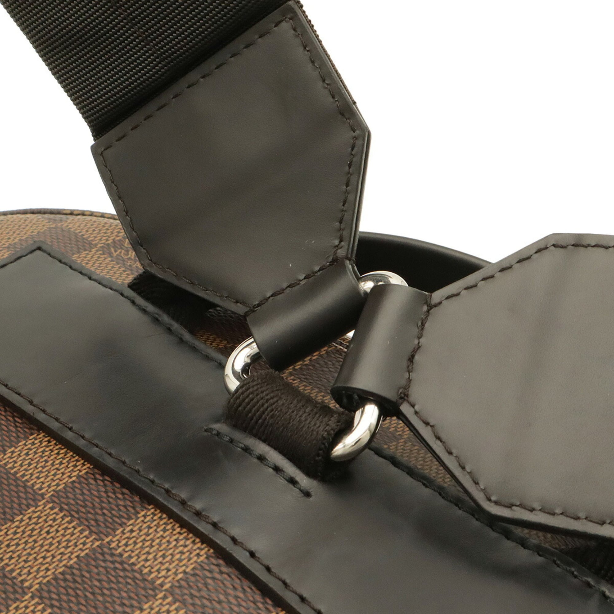 Louis Vuitton Black Brown Damier Canvas White Pvc Backpack Shoulder Bag (Pre-Owned)