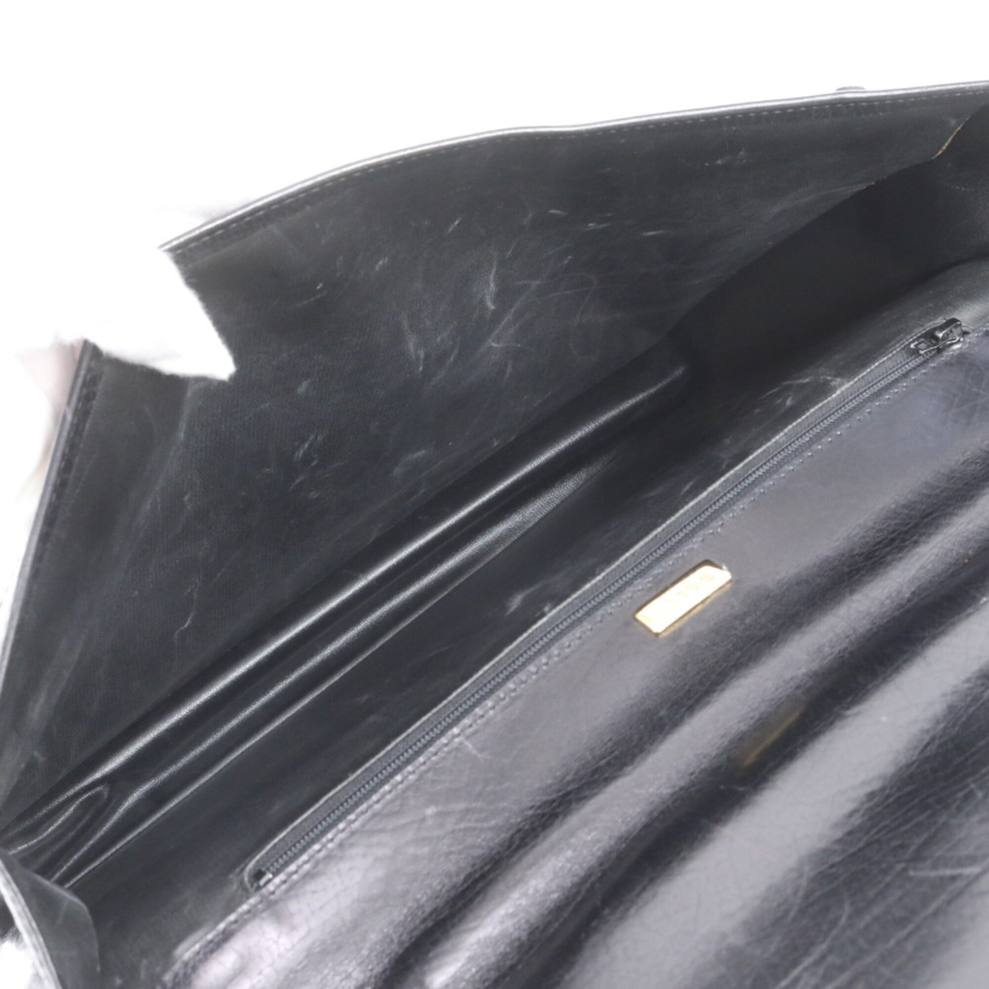 Bally Black Leather Briefcase (Pre-Owned)