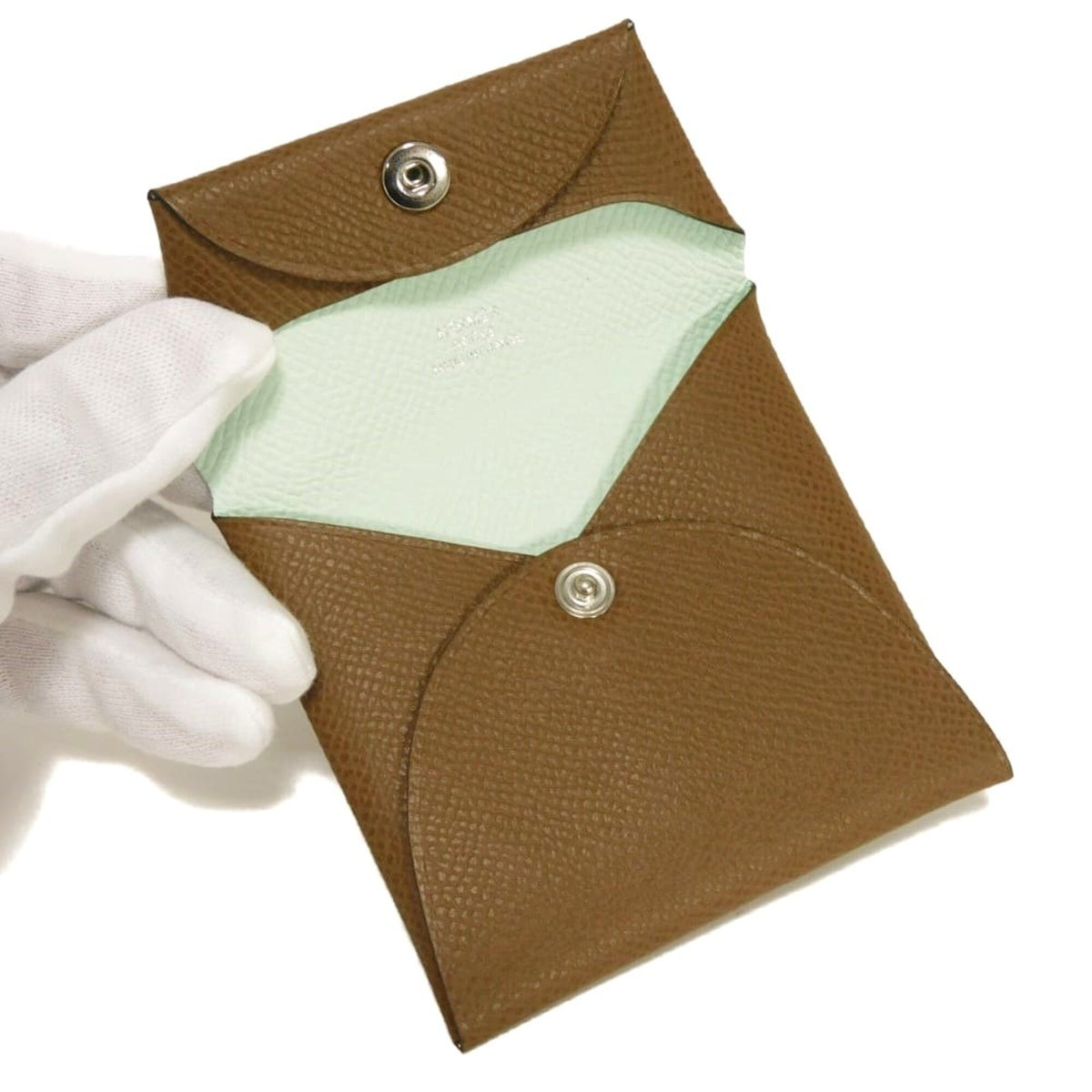 Hermes Alezan Brown Epsom Leather Coin Purse/Coin Case (Pre-Owned)