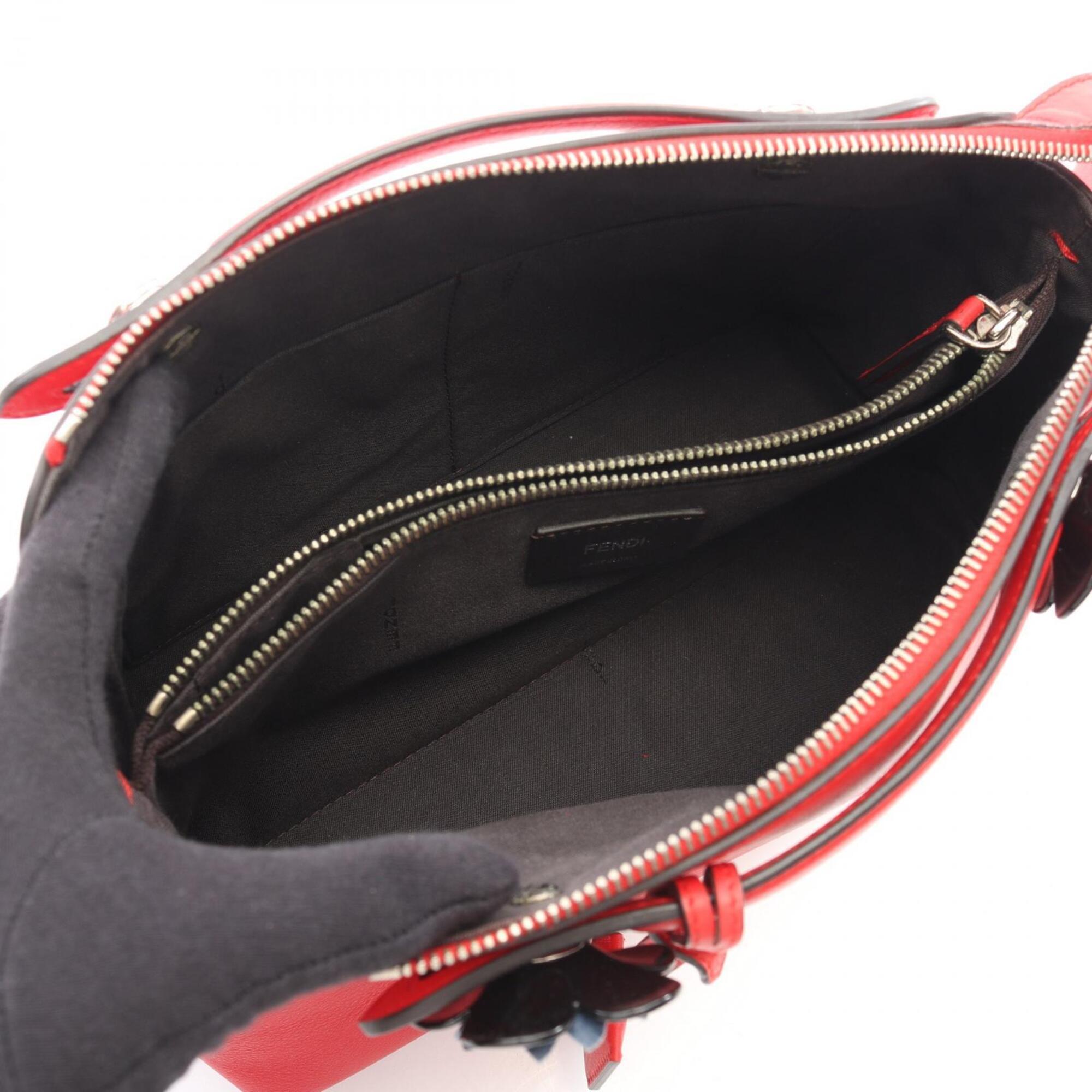 Fendi Red Color Leather Handbag (Pre-Owned)