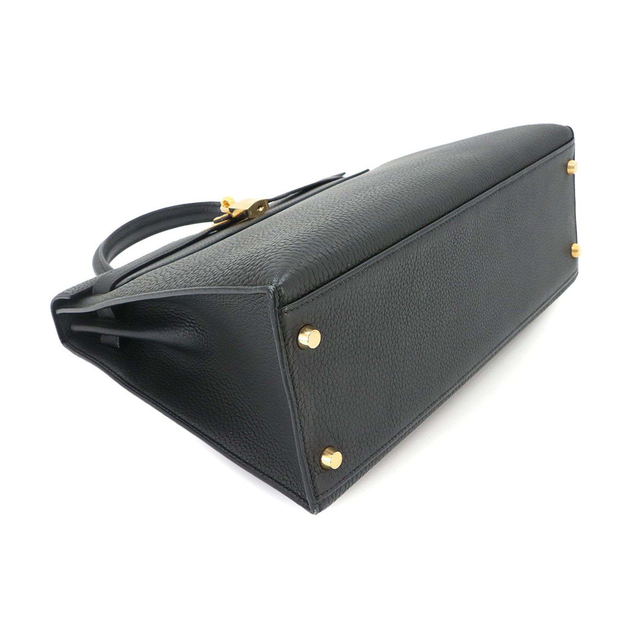 Hermes Black Togo Leather Handbag (Pre-Owned)
