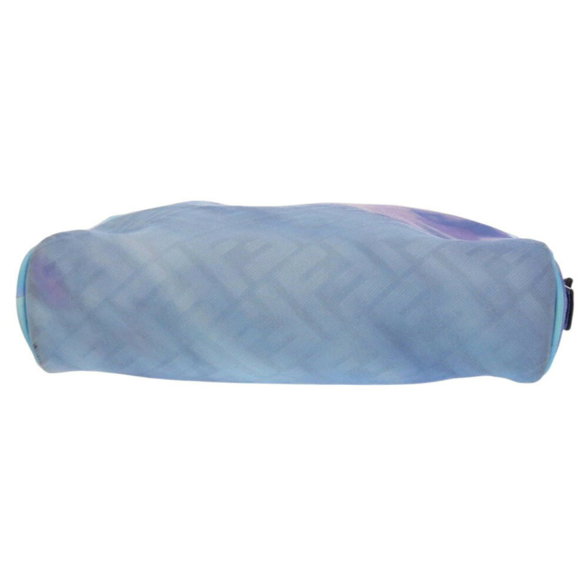 Fendi Light Blue Purple Yellow Fabric Leather Pouch (Pre-Owned)