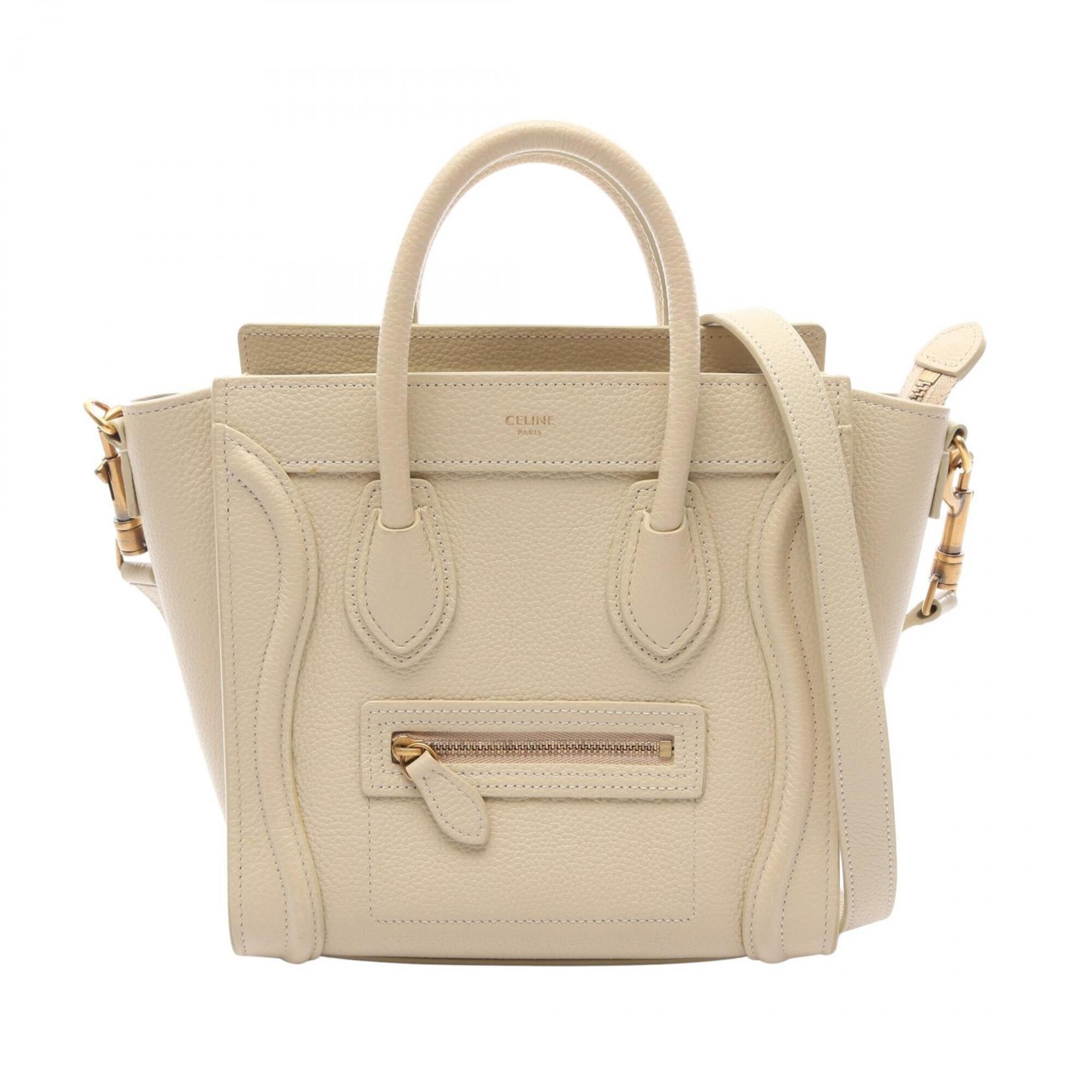 Celine Ivory Leather Handbag (Pre-Owned)