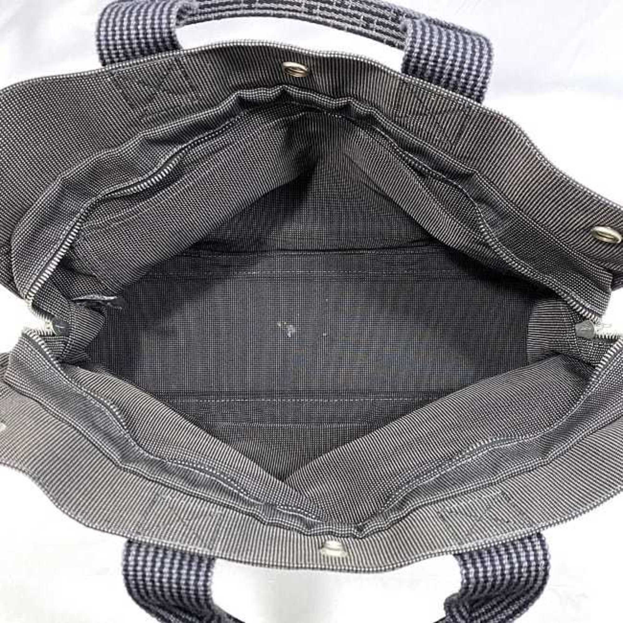 Hermes Gray Canvas Tote Bag (Pre-Owned)