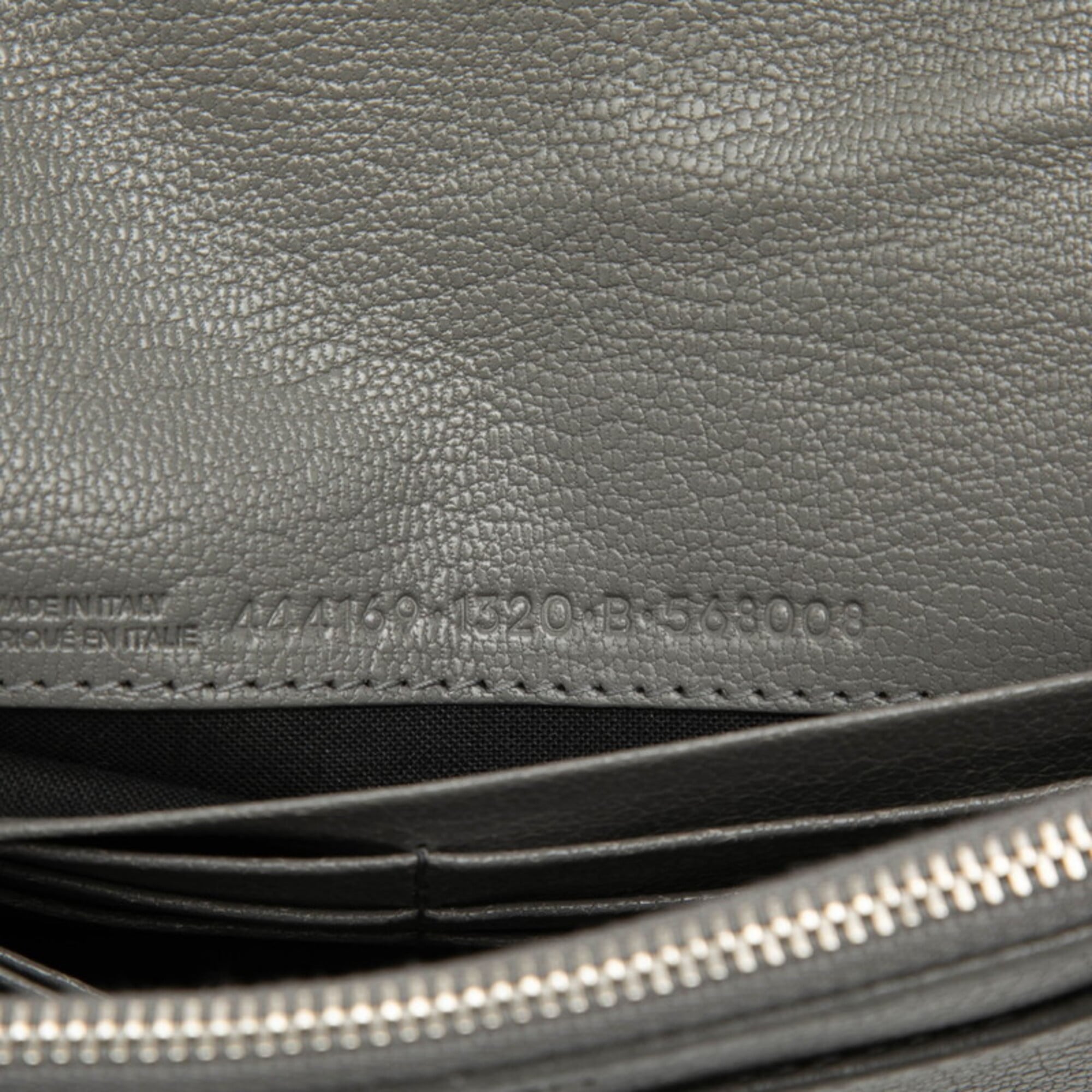 Balenciaga Gray Metallic Leather Chain/Shoulder Wallet (Pre-Owned)