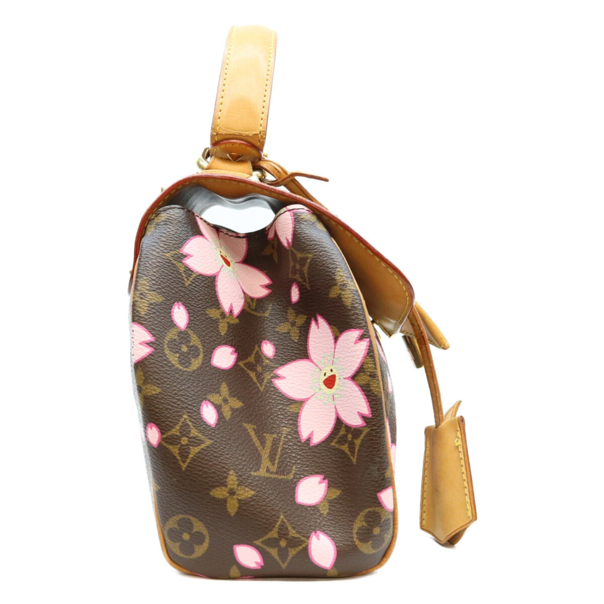 Louis Vuitton Brown Pink Monogram Cherry Blossom Handbag (Pre-Owned)