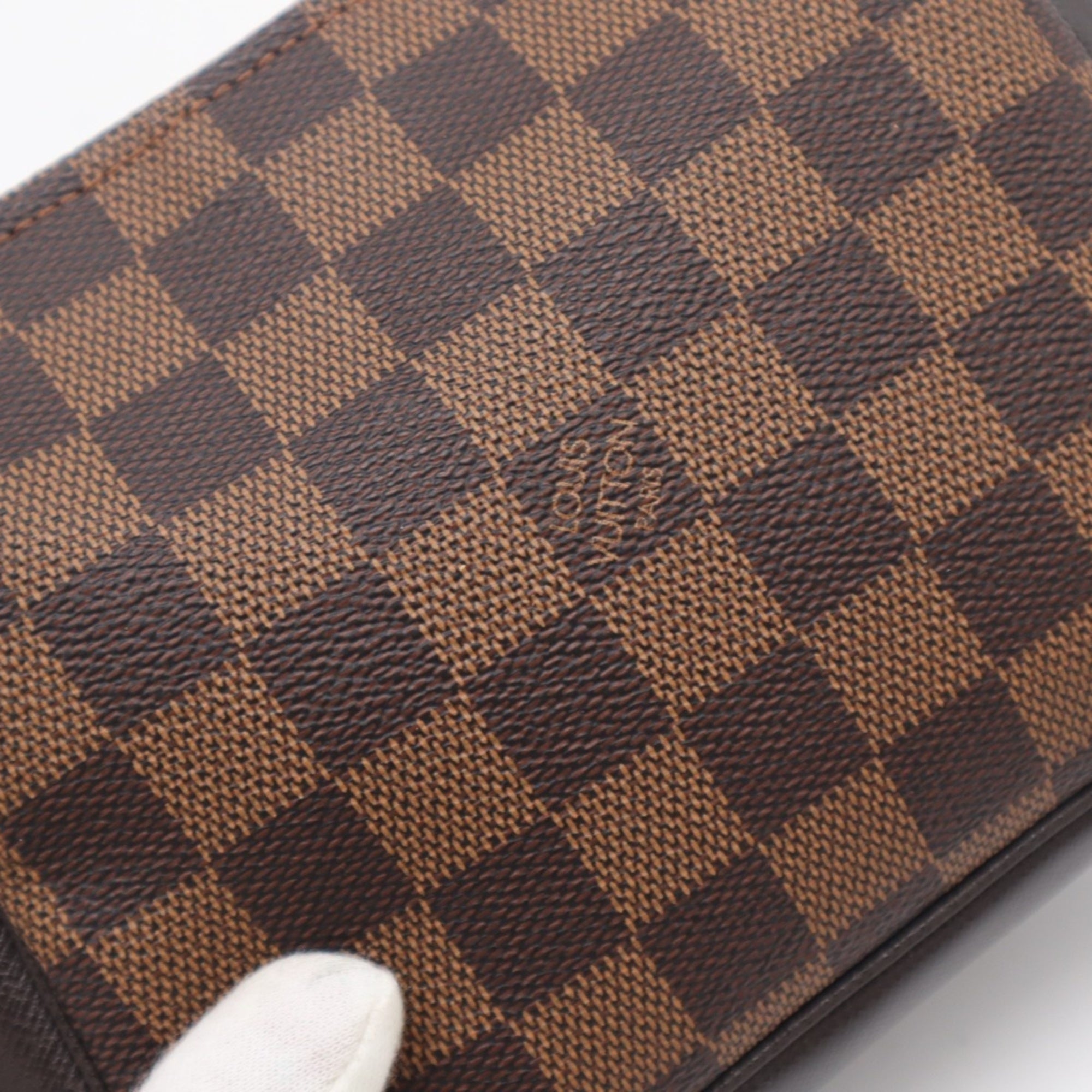 Louis Vuitton Damier Brown Coated Canvas Leather Handbag (Pre-Owned)