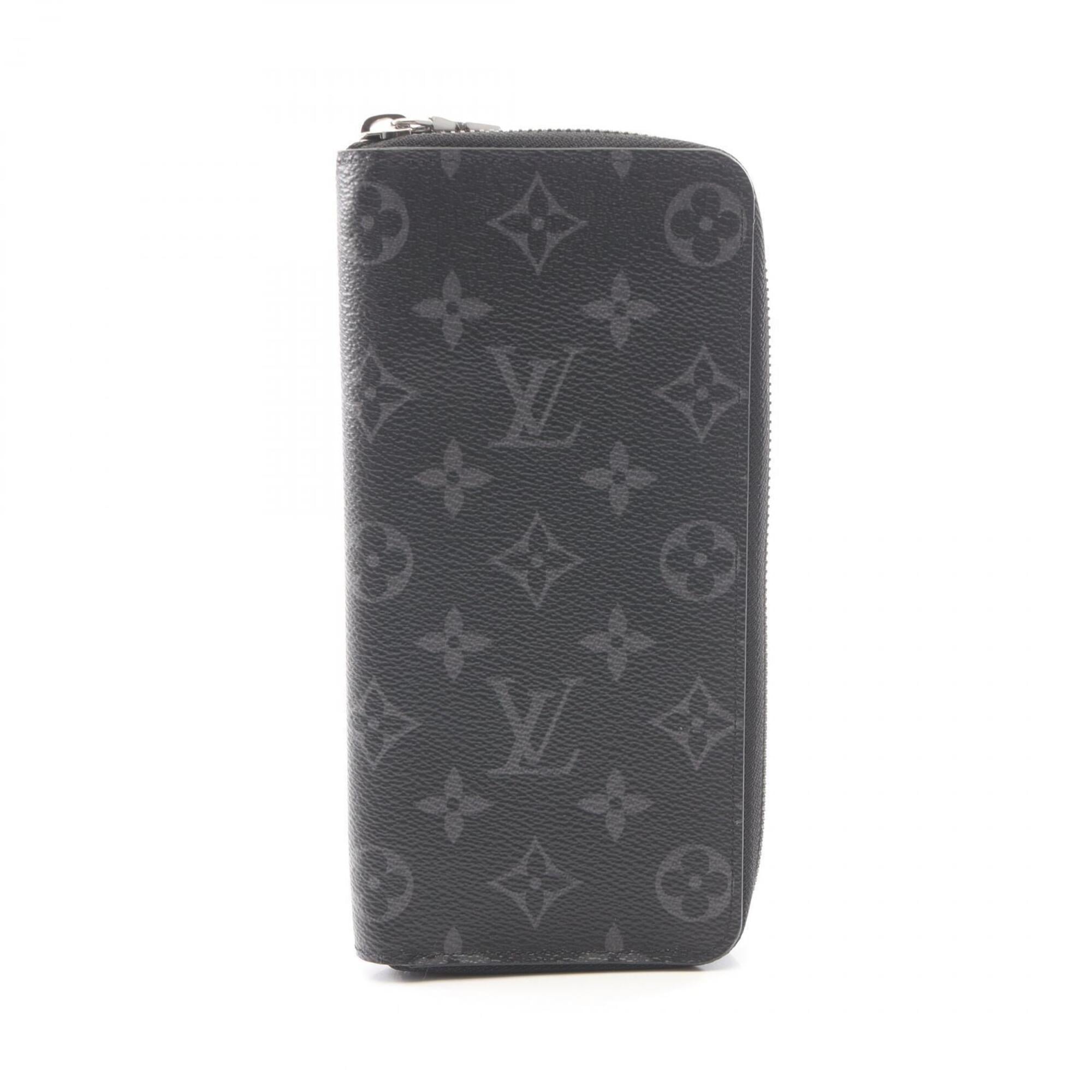 Louis Vuitton Black Leather Pvc Long Wallet (Bi-Fold) (Pre-Owned)