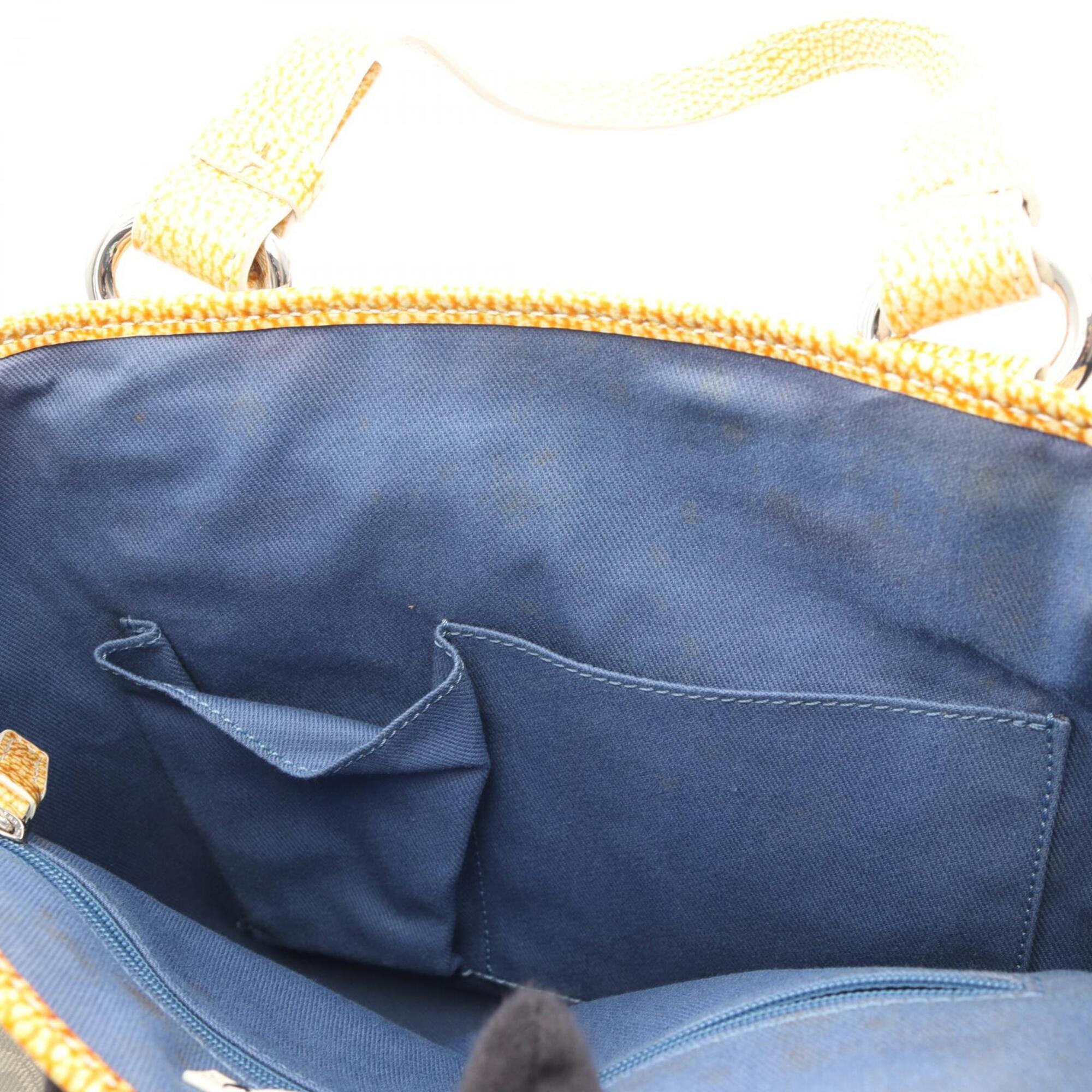 Celine Gray Yellow Canvas Handbag Tote Bag (Pre-Owned)