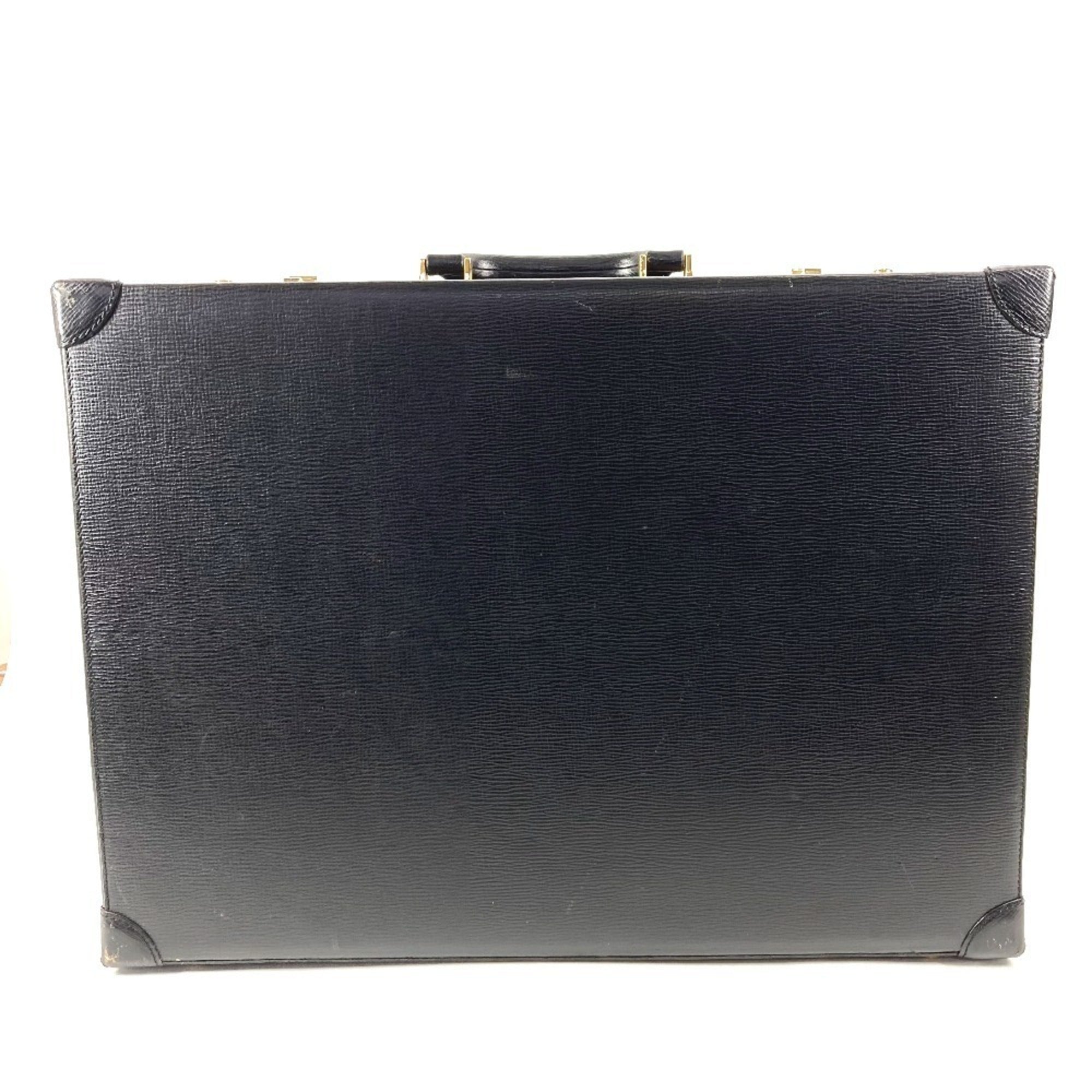 Loewe Black Leather Attaché Case Handbag Tote Bag (Pre-Owned)