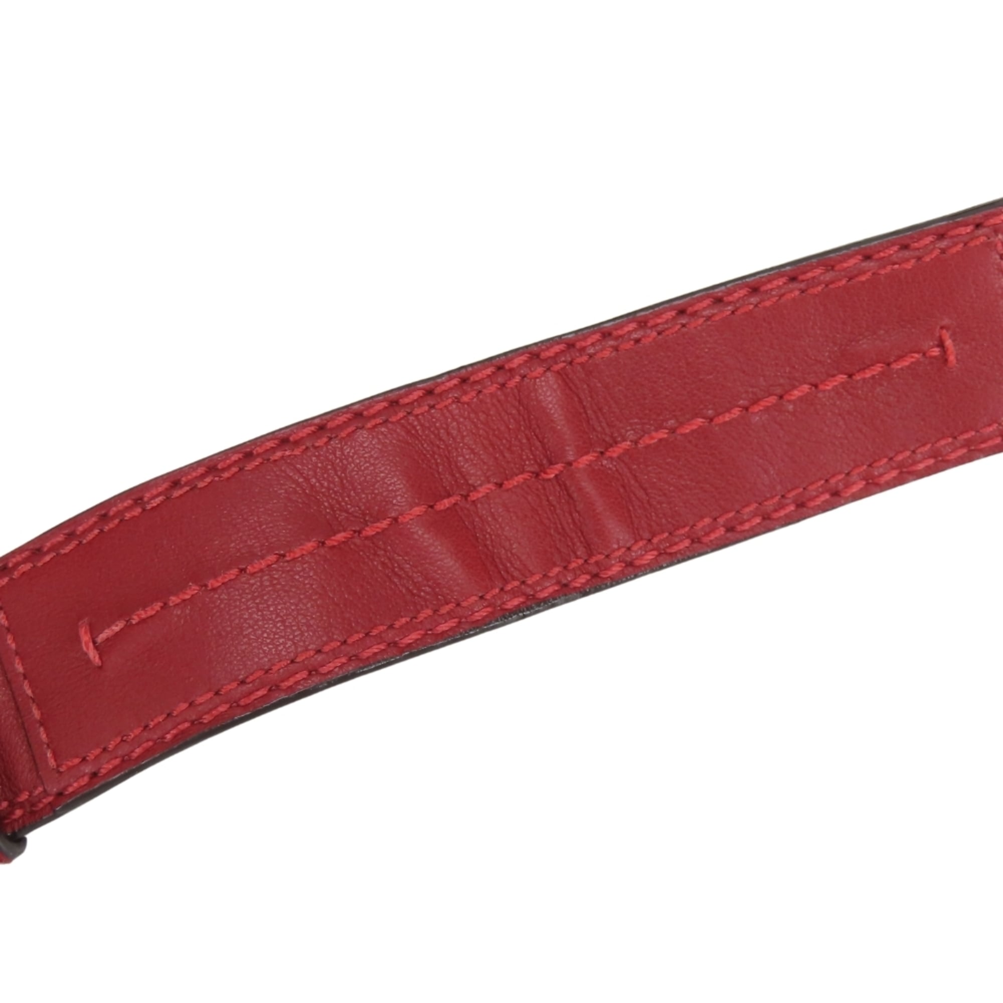 Coach Red Color Leather Shoulder Bag (Pre-Owned)