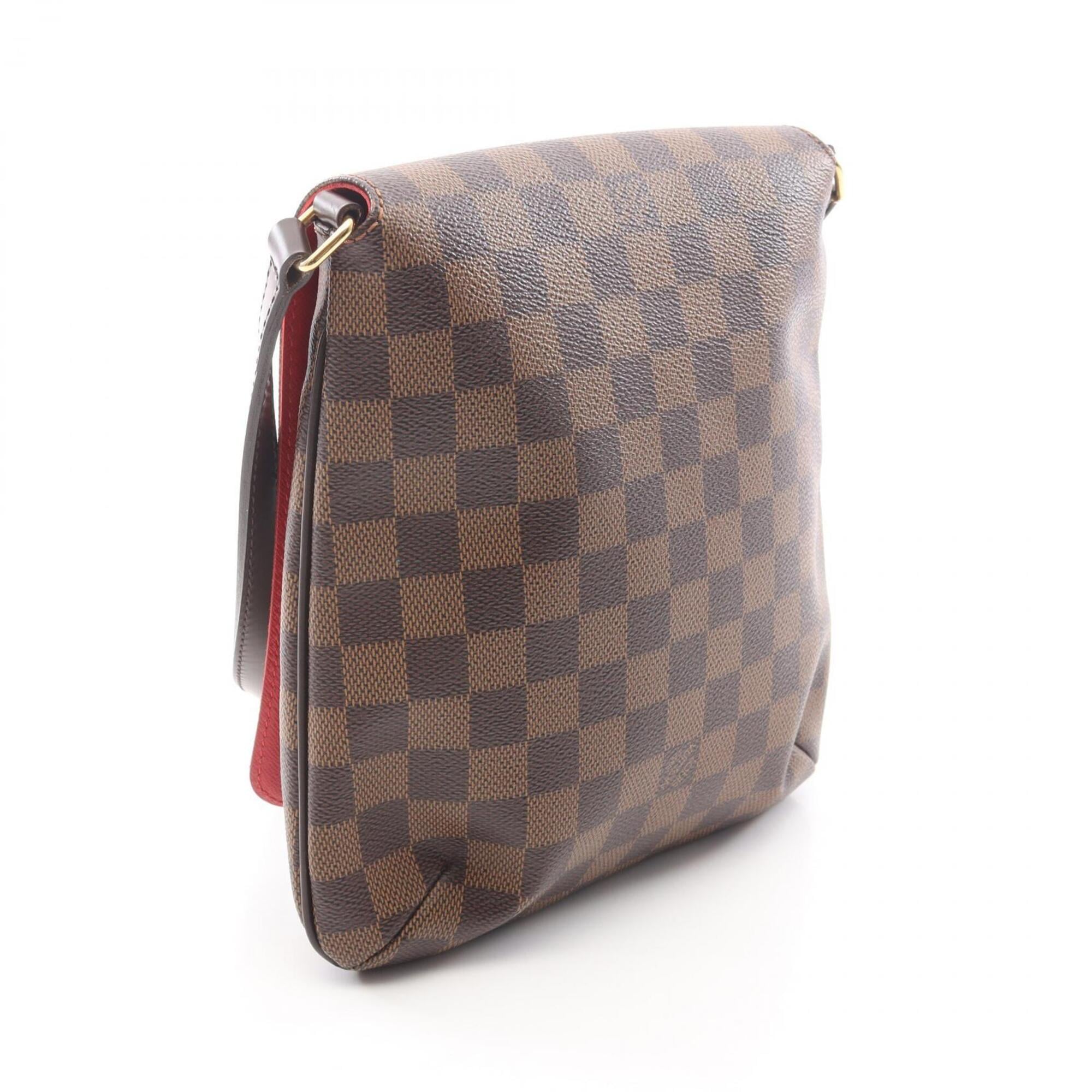 Louis Vuitton Brown Coated Canvas Pvc Damier Canvas Leather Handbag Shoulder Bag (Pre-Owned)