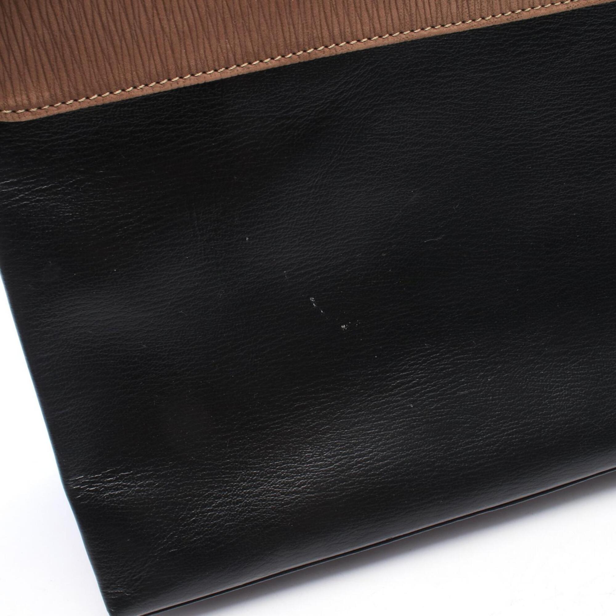 Loewe Black Brown Leather Handbag (Pre-Owned)