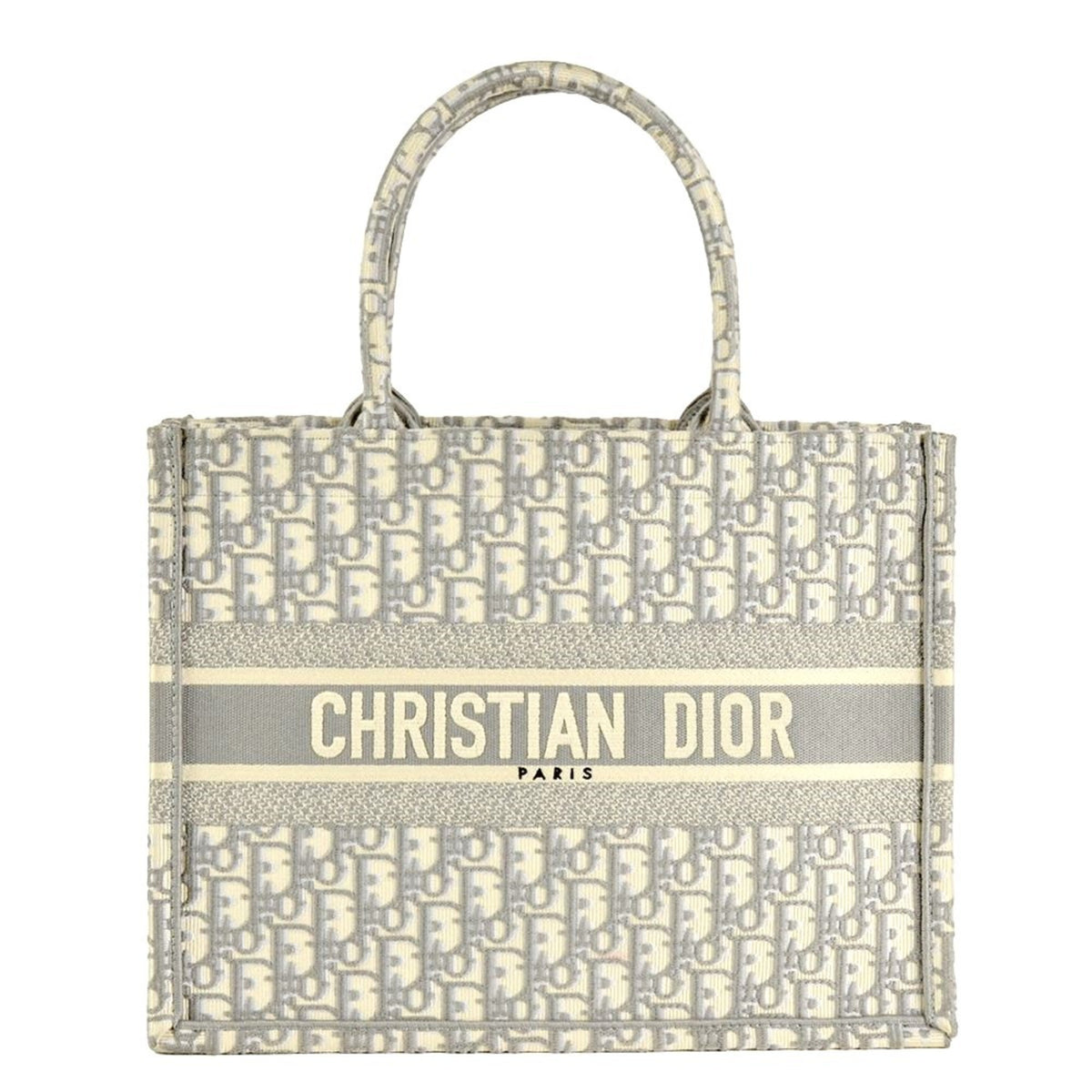 Christian Dior Gray Canvas Tote Bag (Pre-Owned)