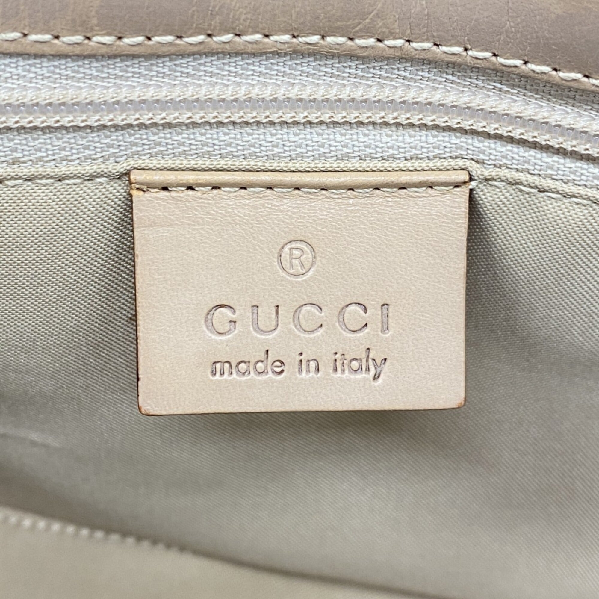 Gucci Light Brown Canvas Handbag (Pre-Owned)
